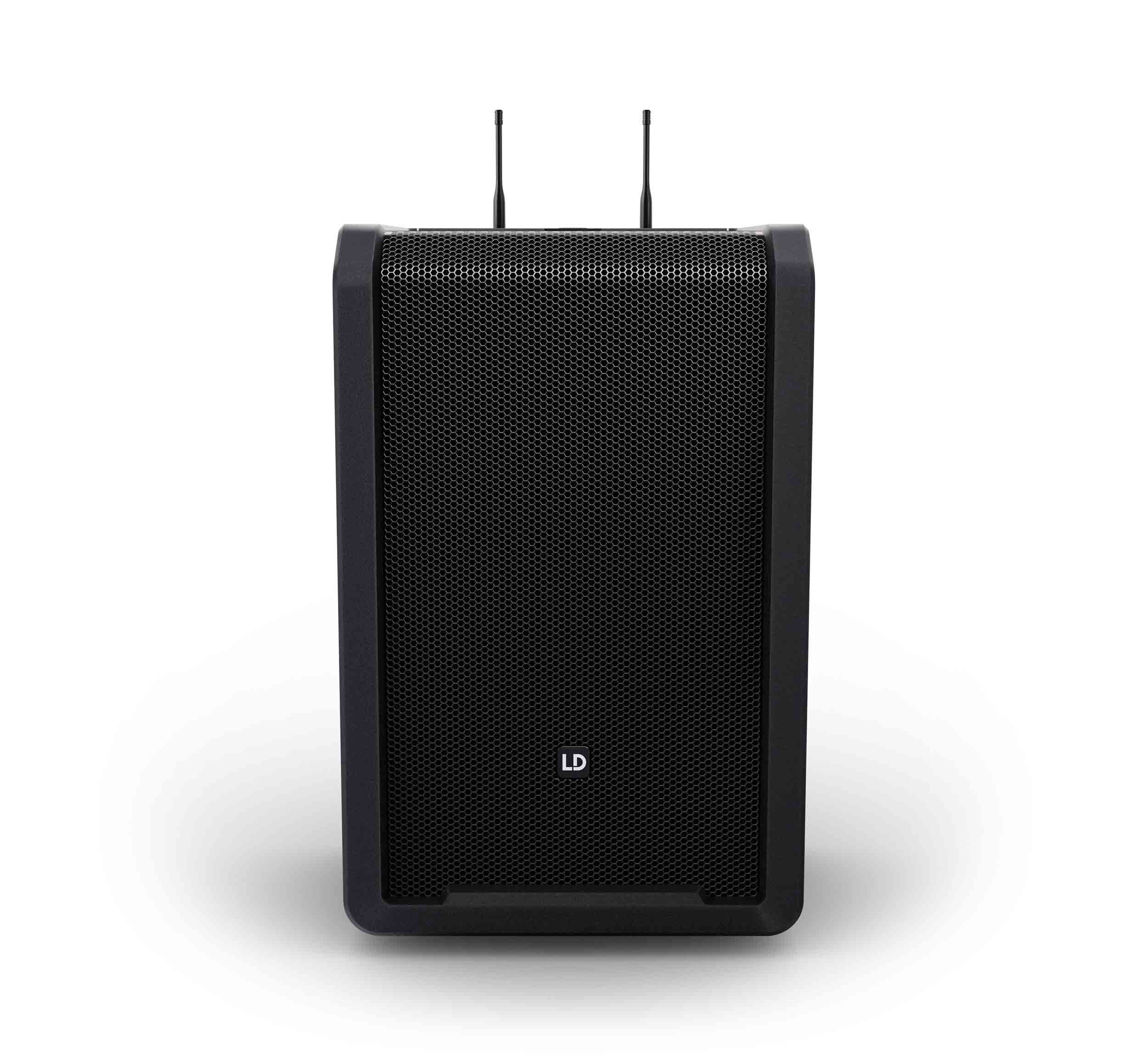LD System ANNY 10 HHD 2 B4.7, 10" Portable Battery-Powered Bluetooth PA System with Mixer and 2x Wireless Handheld Microphones by LD Systems