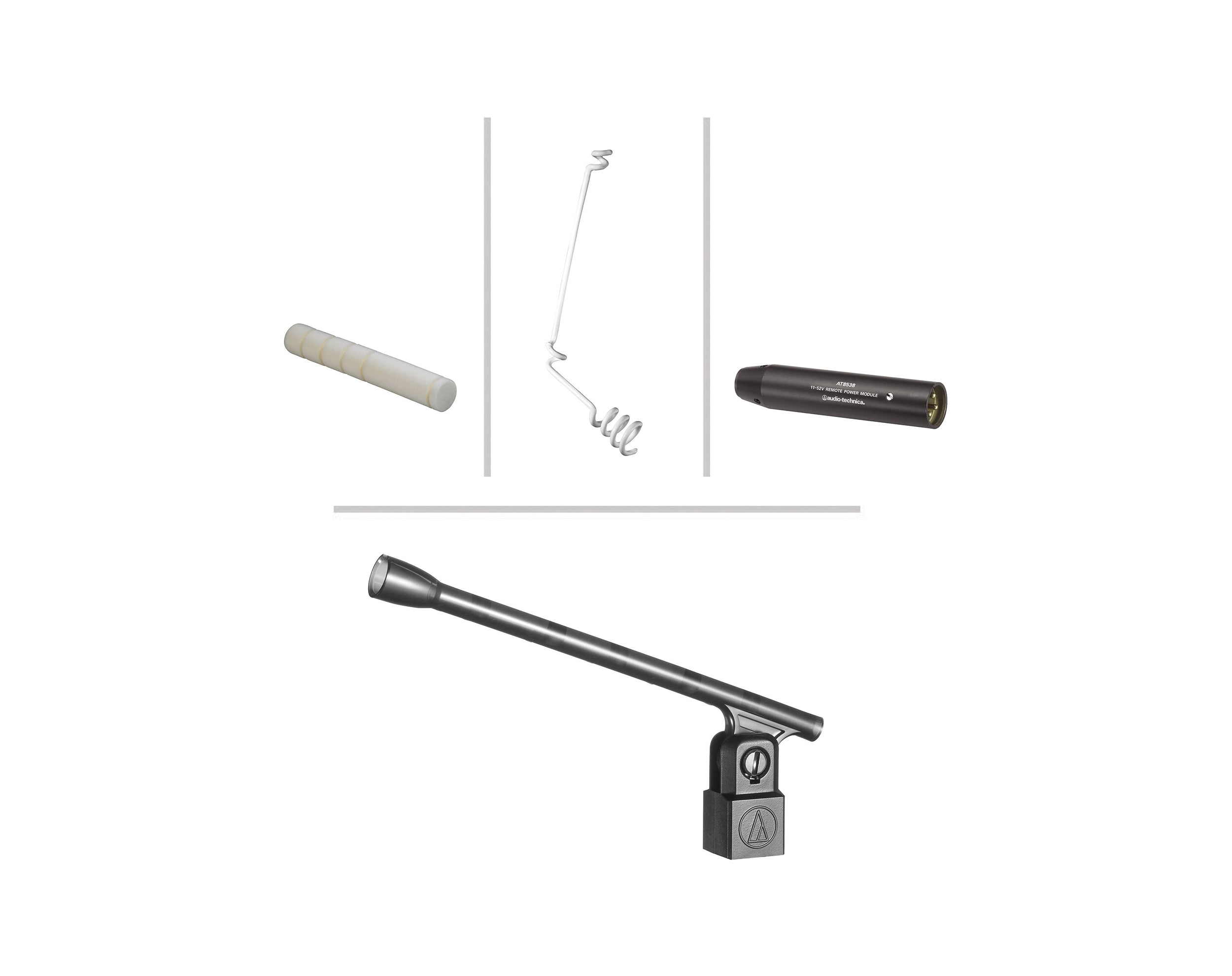 Audio-Technica U853RWU Hanging Microphone - White by Audio-Technica