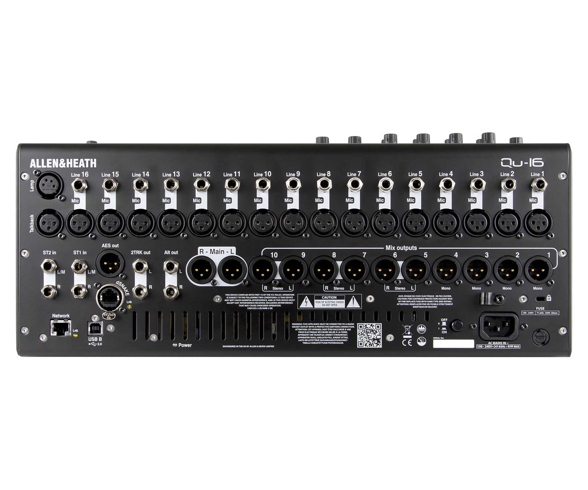 Allen & Heath Qu-16, 16-Channel Rackmountable Digital Mixer - Chrome Edition by ALLEN & HEATH