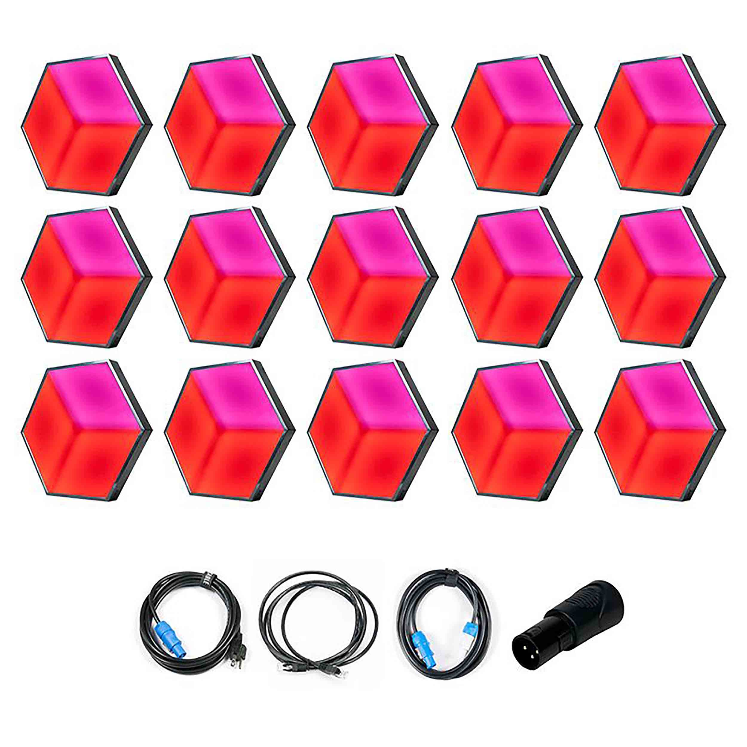 ADJ 3D Vision Plus Sys 2, System of Fifteen (15) 3D Vision Panels and All Cables Needed by ADJ