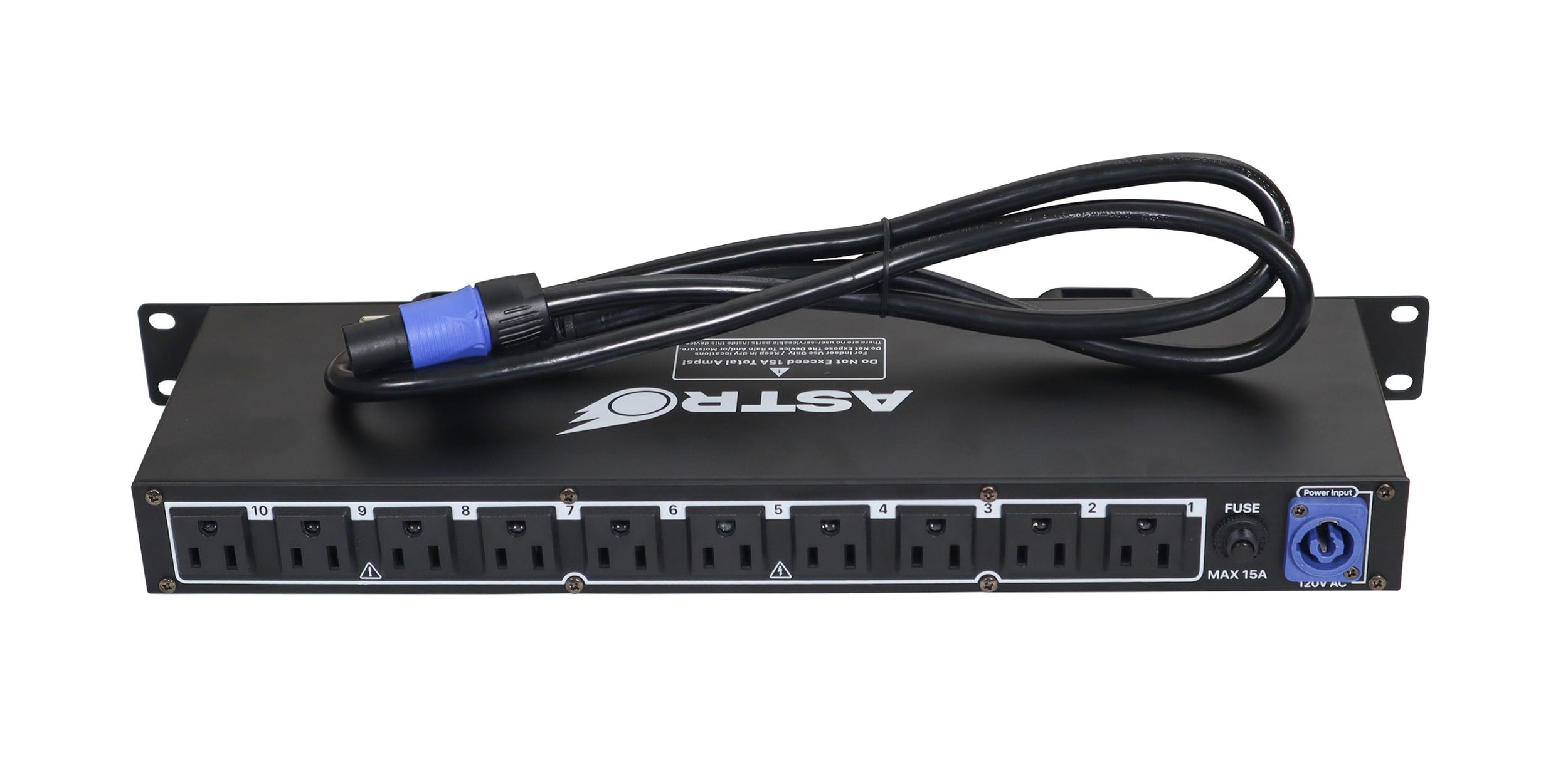 ProX X-PC10ASTRO, 10-Channel Power Rear Panel Center - 1U Rack Mountable by ProX Cases