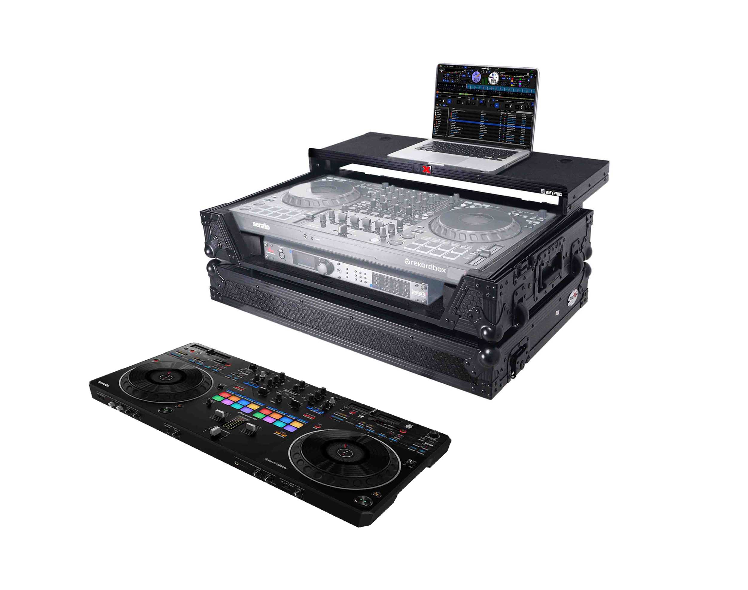 Pioneer DDJ REV5, 2 Channel DJ Controller Package with ProX Flight Case by Pioneer DJ