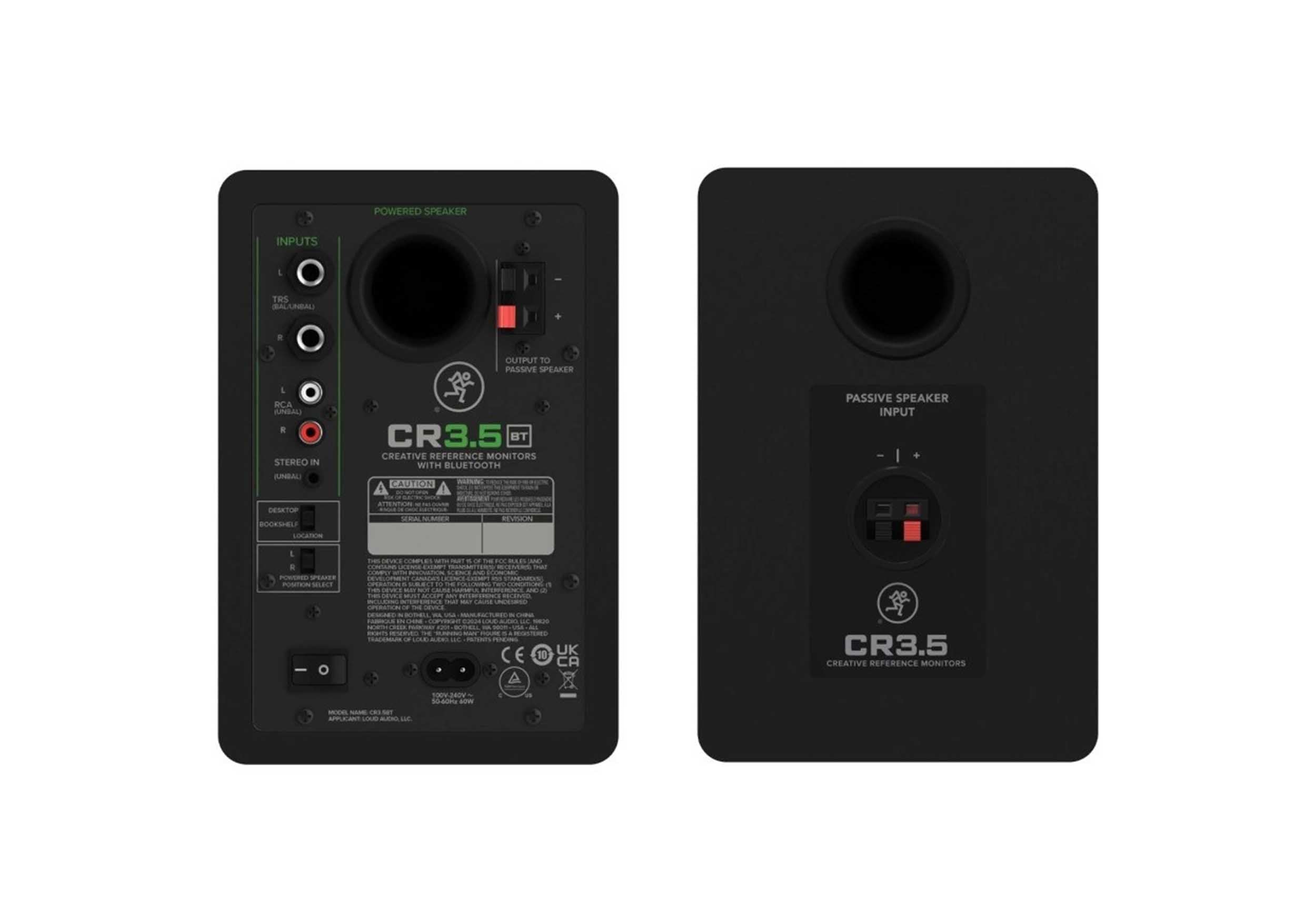 Mackie CR3, 3.5" Powered Studio Monitors with Tone Control by Mackie