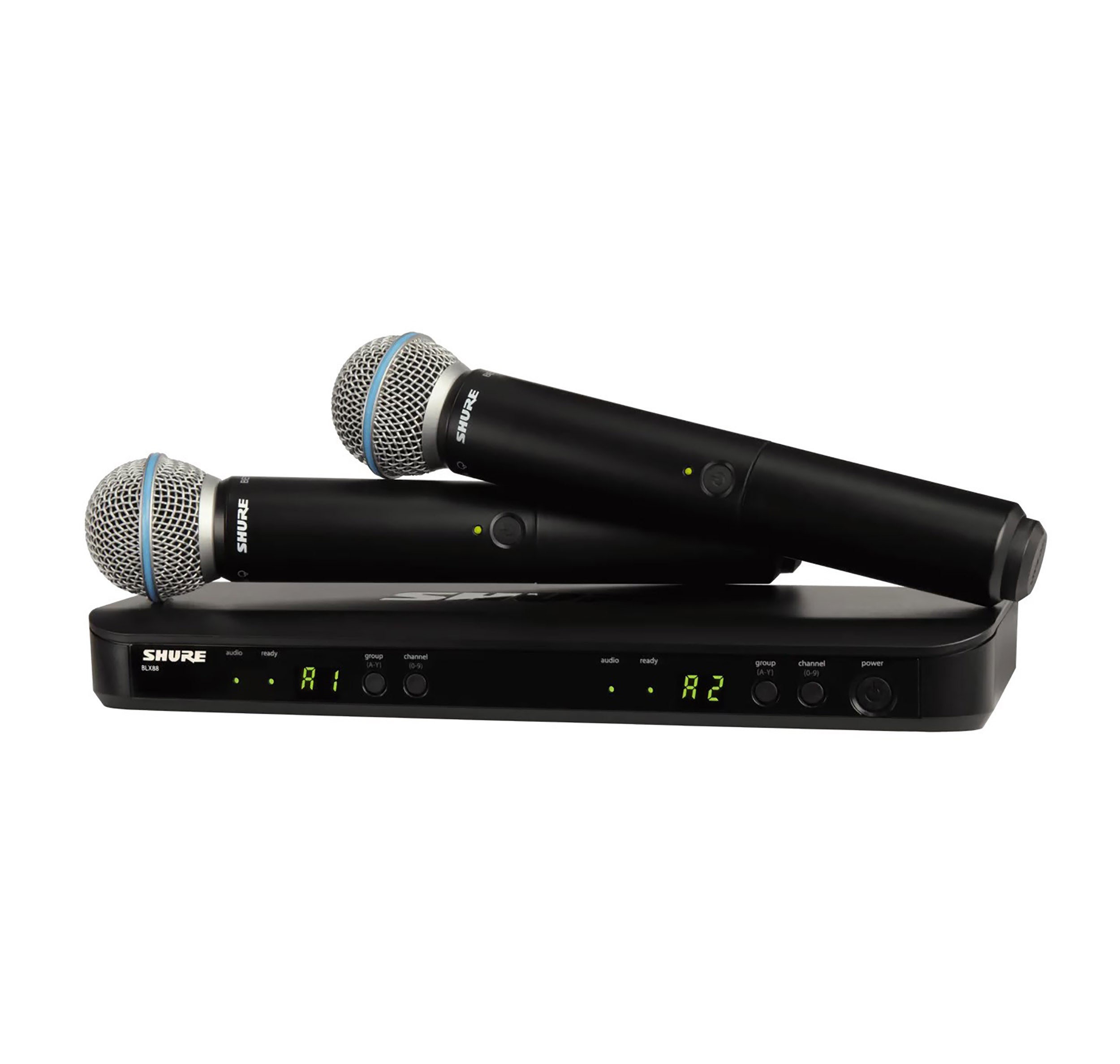 Shure BLX288/B58 Dual Channel Wireless Microphone System with Two Beta 58A Handheld Vocal Mics by Shure