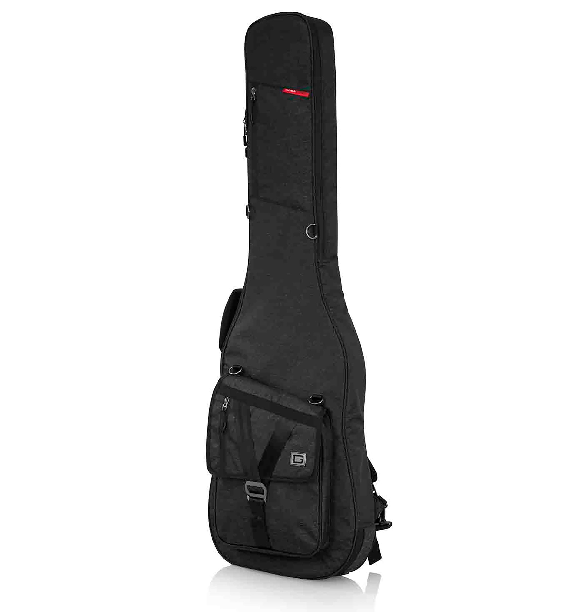Gator Cases GT-BASS-BLK Transit Series Bass Guitar Gig Bag with Charcoal Black Exterior by Gator Cases