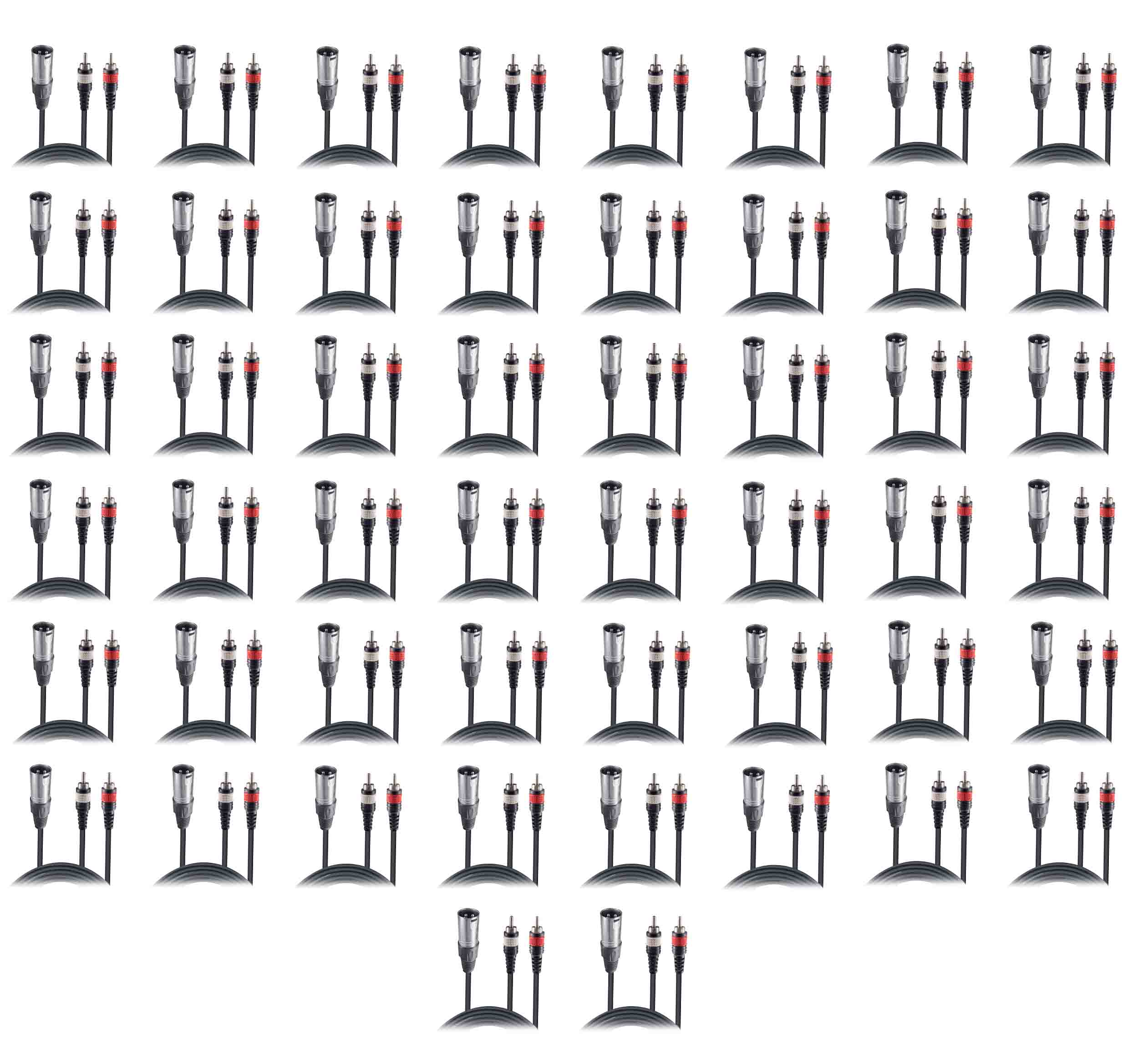 ProX XC-XMYRCA10 X50, 10 Ft High Performance Audio Y Cable XLR-M to Dual RCA DJ Package - 10 Pack by ProX Cases