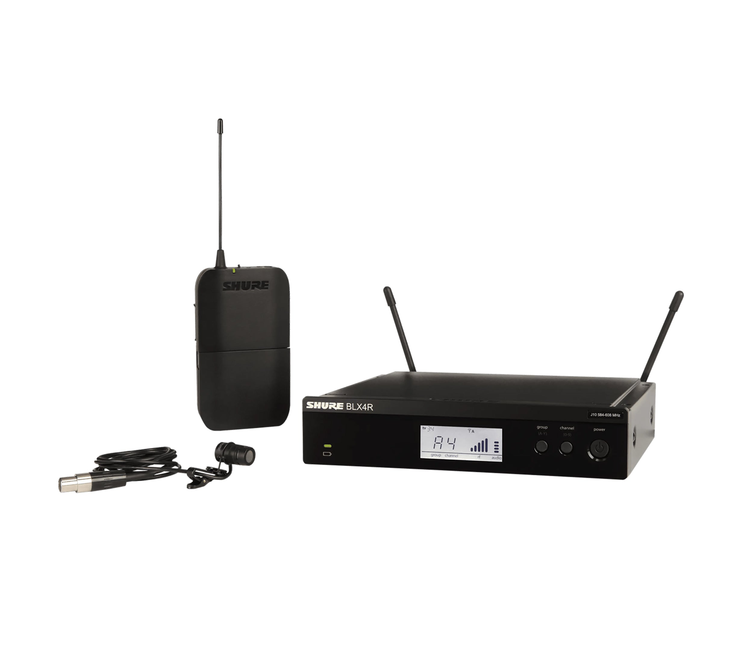 Shure BLX14R/B98 Wireless Rack Mount Instrument System with Beta 98H/C Clip on Gooseneck Microphone by Shure