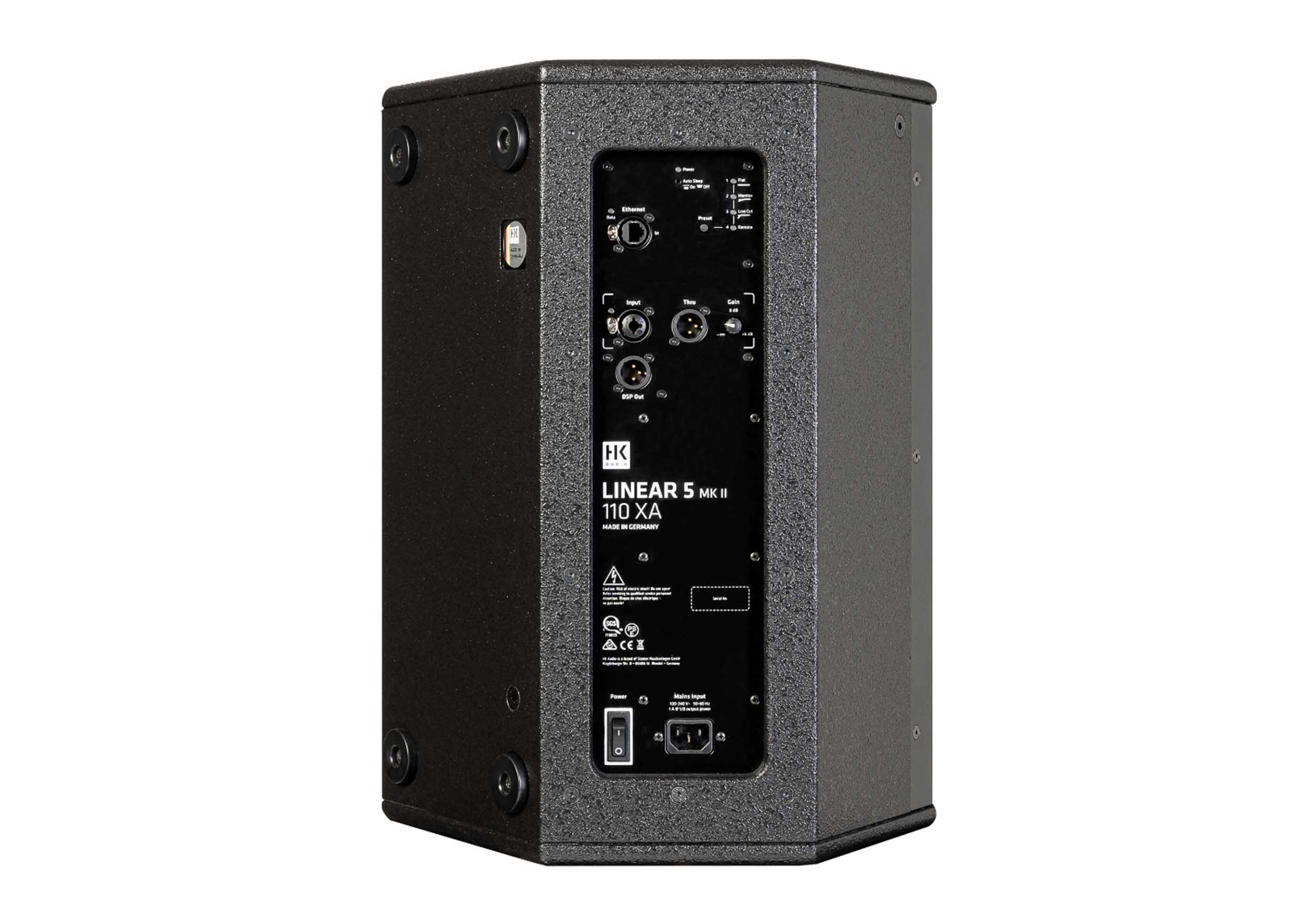 HK Audio LINEAR-5-MK2-110-XA-U, Bi-Amped Powered Speaker with DSP, FIR Crossover, and Rotatable Horn - 10 Inch by HK Audio