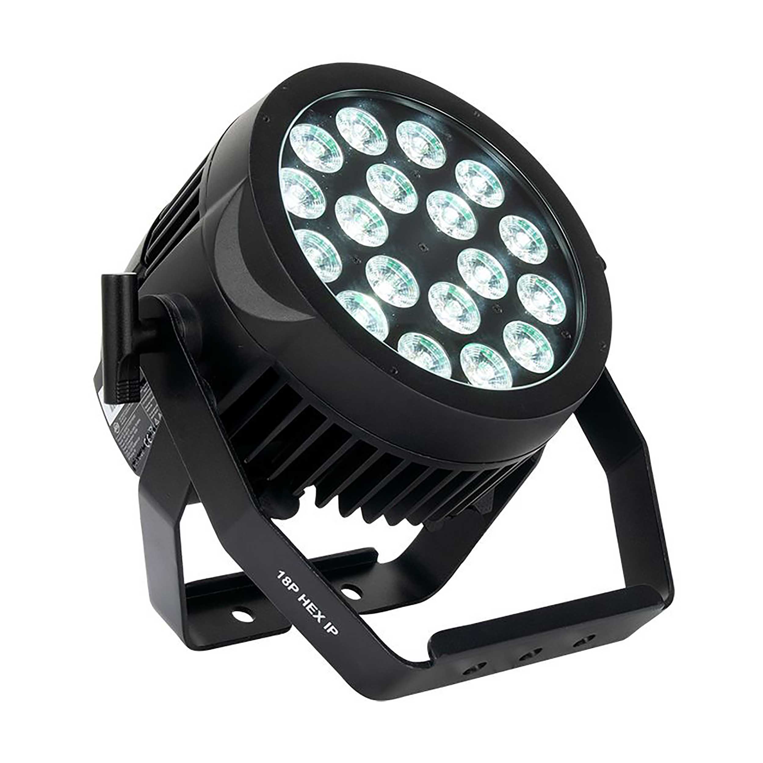 ADJ 18P HEX IP, Heavy-Duty RGBAW+UV LED Wash Light - IP65 Rated by ADJ