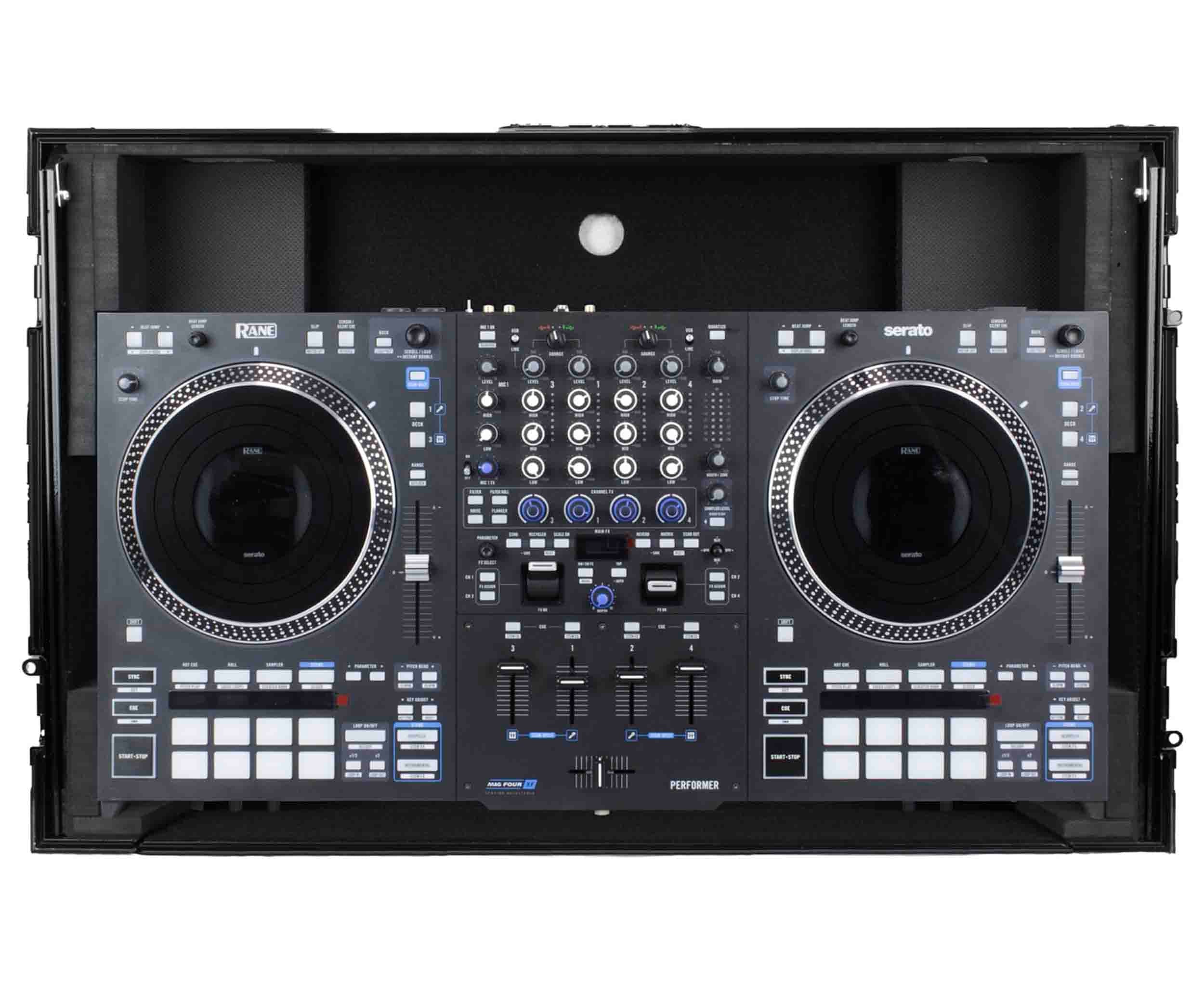 B-Stock Scratch & Dent: Odyssey FRBLGLP1UWPERFORMER, Rane Performer Black Label 1U Flight Case with Glide Style Laptop Platform and Wheels by Odyssey