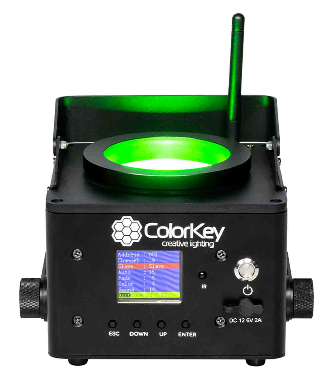 Colorkey CKU-7050, 2 Pack of AirPar COB QUAD Wireless Battery Powered Chip-on-Board Wash Light by ColorKey