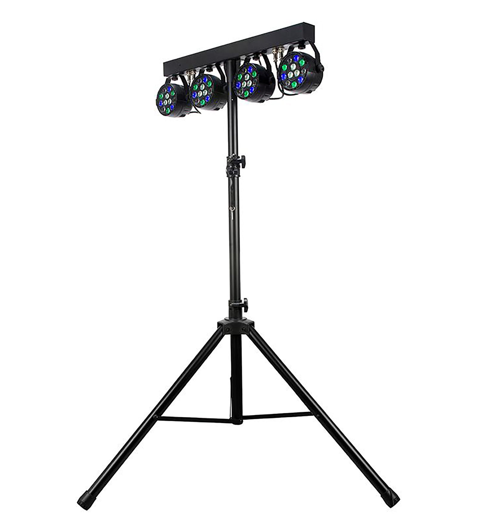 Eliminator Lighting Mini Par Bar with 4 LED Wash Fixtures, Tripod Stand, Remote, and Bag by Eliminator Lighting