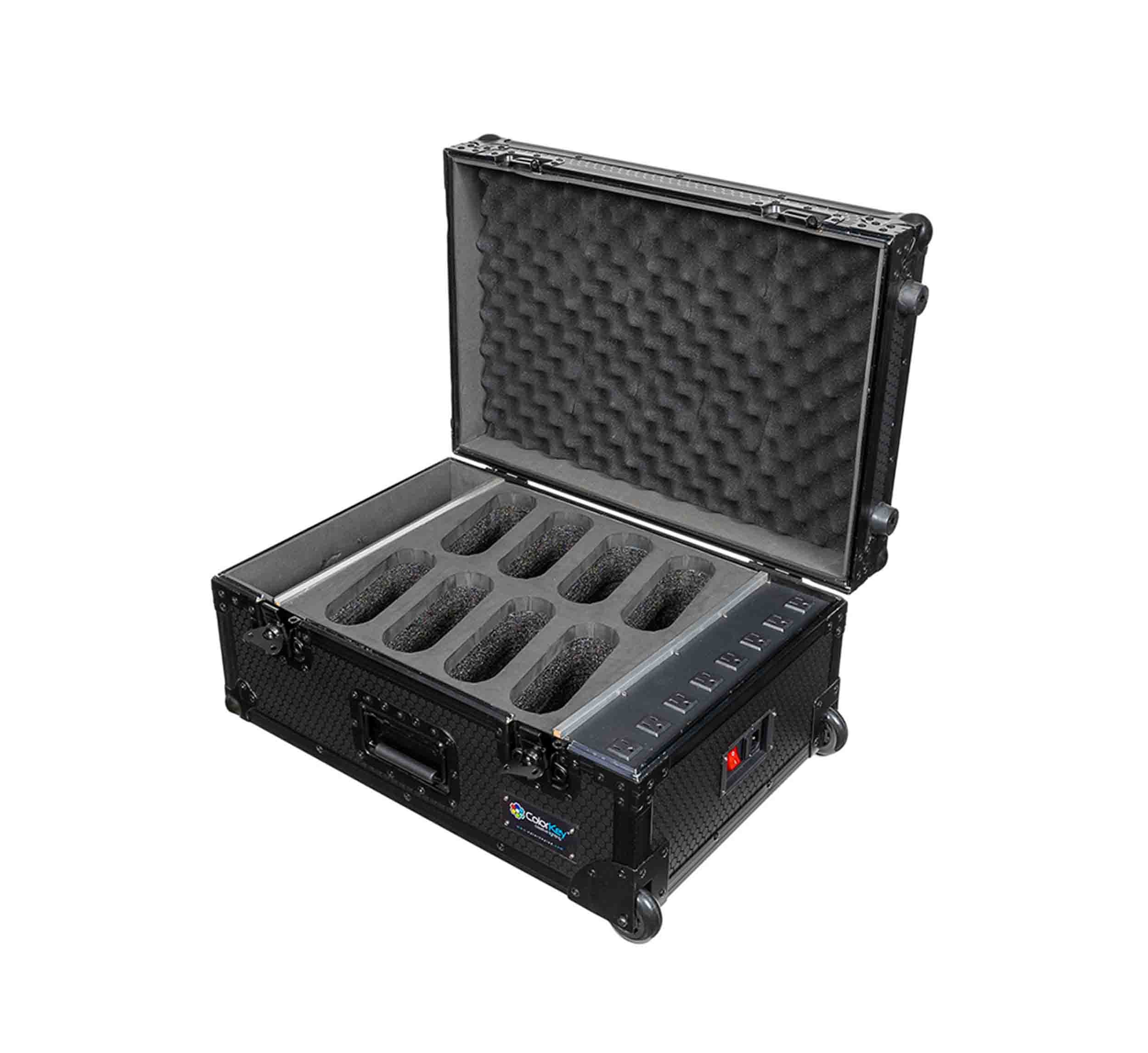 Colorkey CKU-9038 8-pc Charging Road Case Trolley for MobilePar HEX 5 by ColorKey