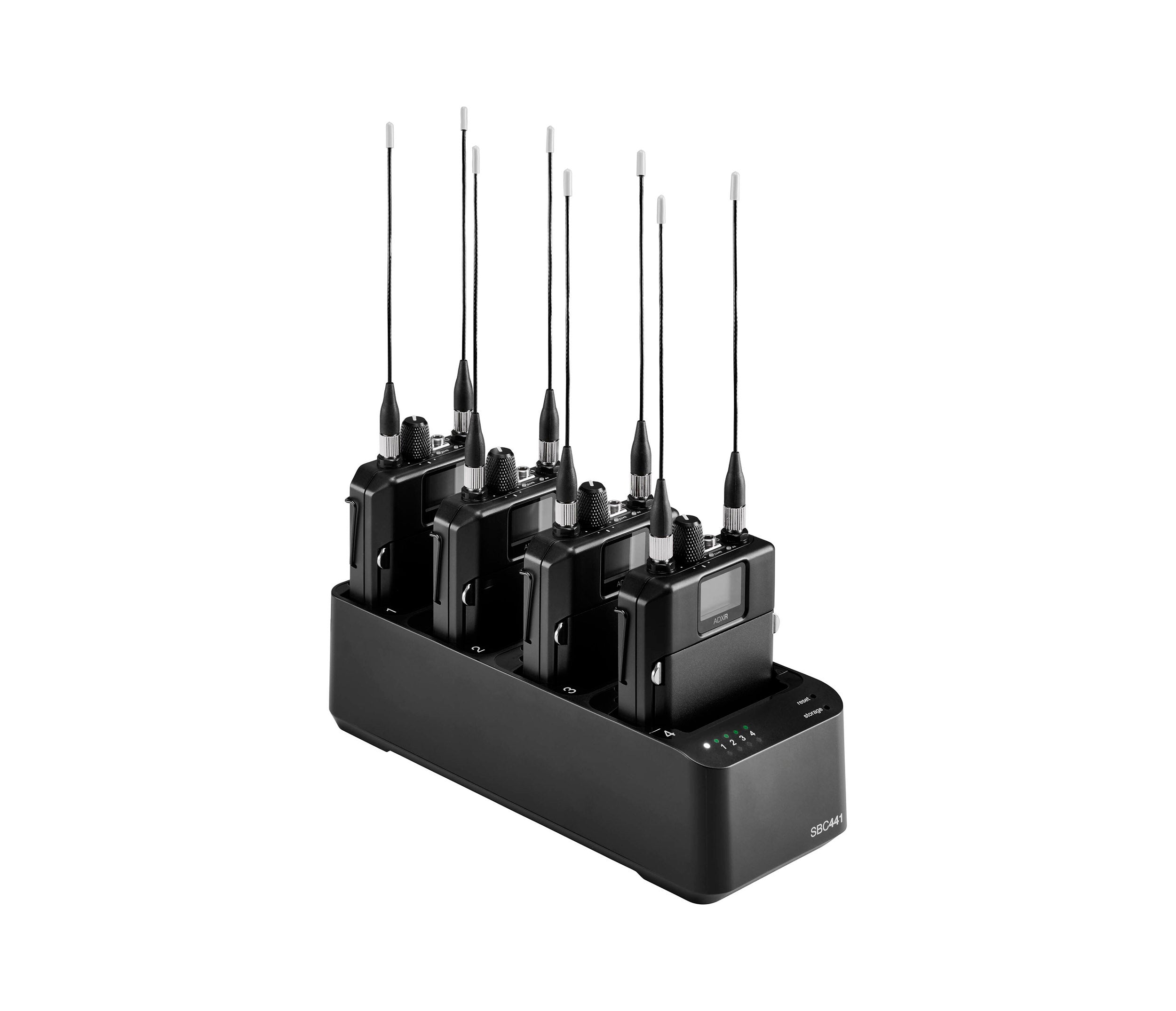 Shure SBC441US, Four-Bay Charger for ADXR Receivers and SB910 Batteries with Power Supply by Shure