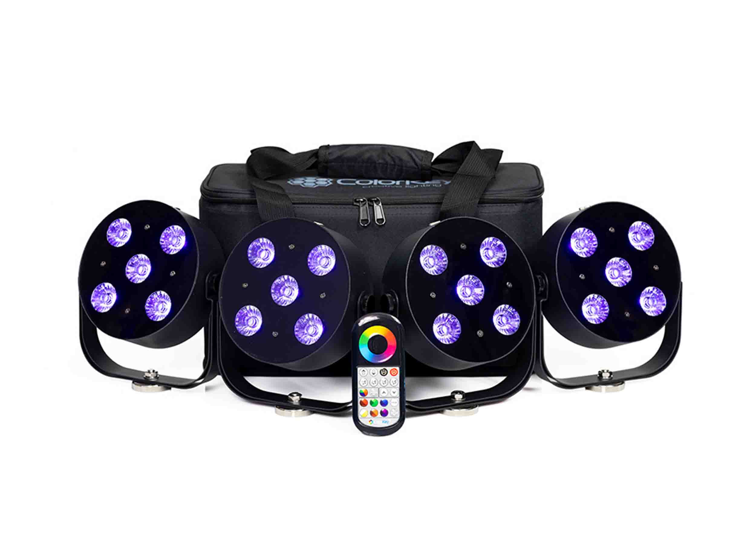 Colorkey CKU-6034 MobilePar HEX 5 with Carrying Case - 4 Pack by ColorKey