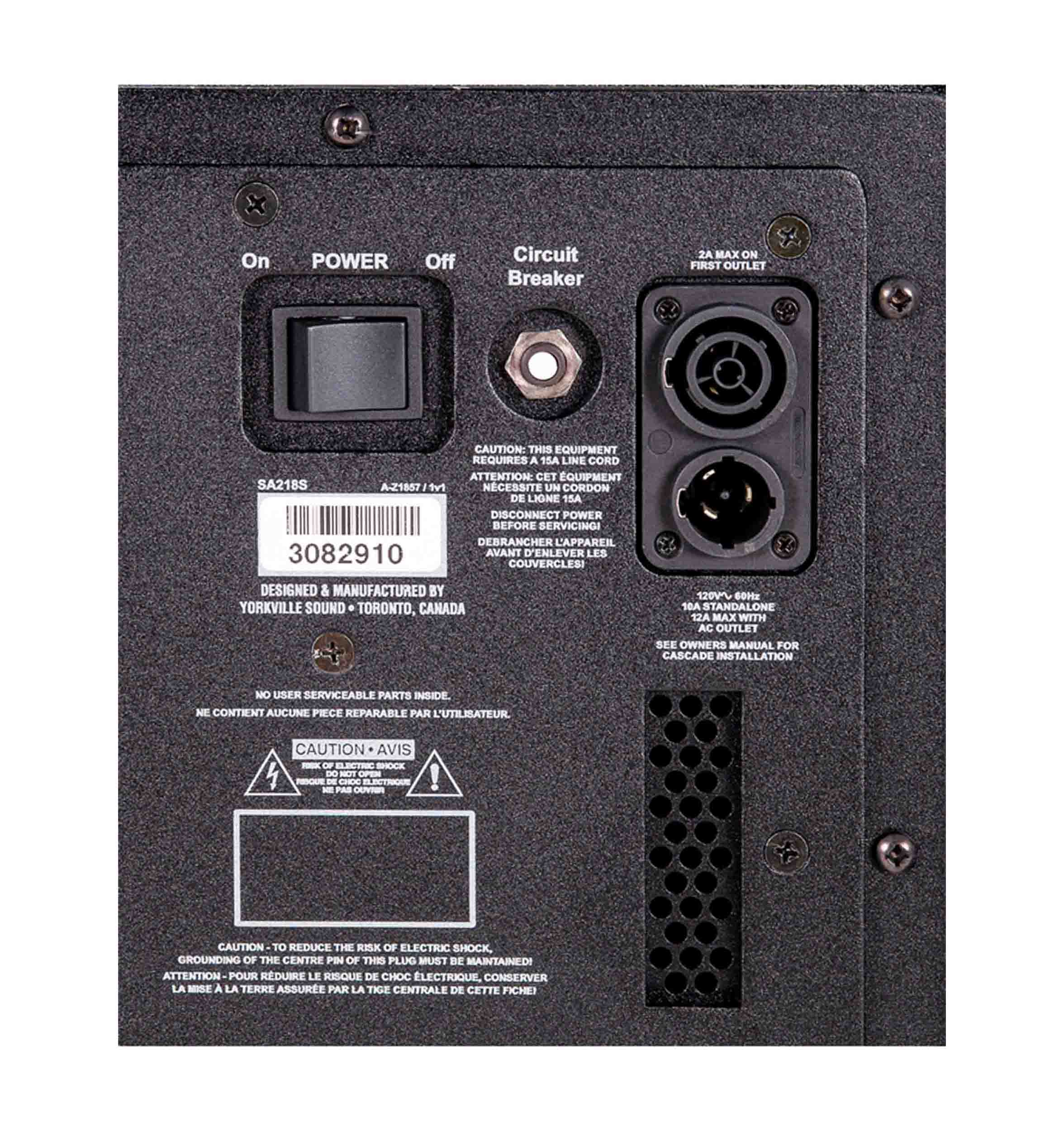 Yorkville Sound SA218S, Synergy Dual 18-Inch Powered Subwoofer by Yorkville