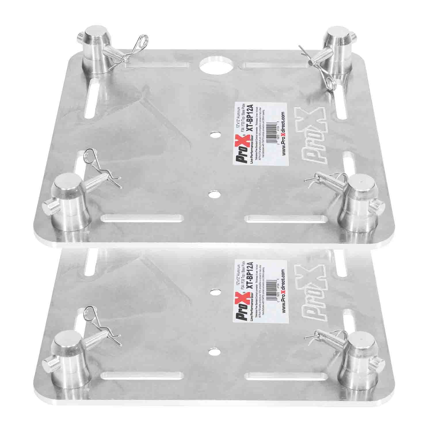 ProX XT-BP12AX2, Pack of Two 12-Inch Aluminum 6mm Truss Top Plate for F34 F32 F31 Conical Square Truss by ProX Cases