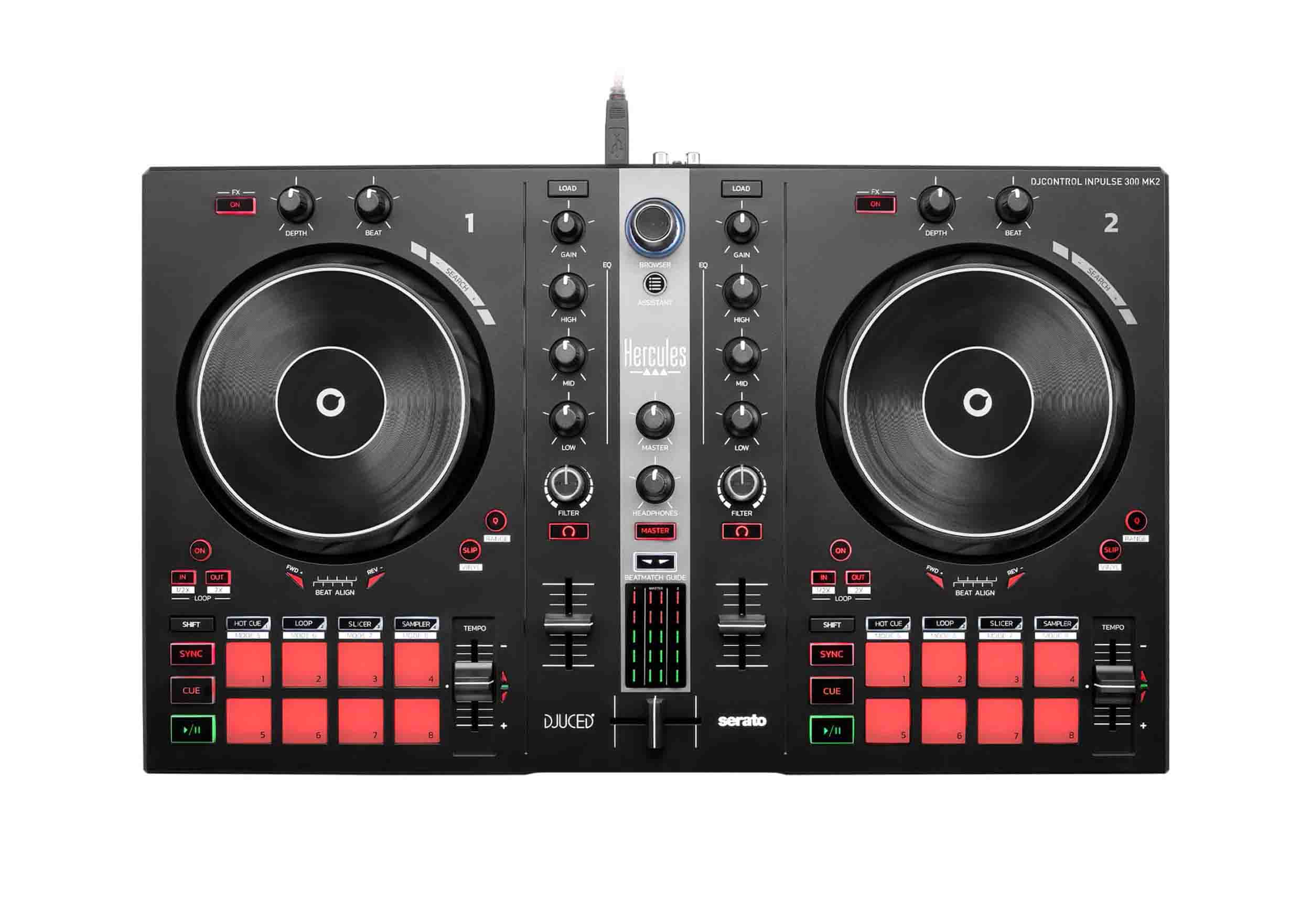 Hercules Ultimate DJ Bundle with DJControl Inpulse 300 MK2, DJ Monitor 42 Speakers & HDP DJ 60 Headphones by Hercules