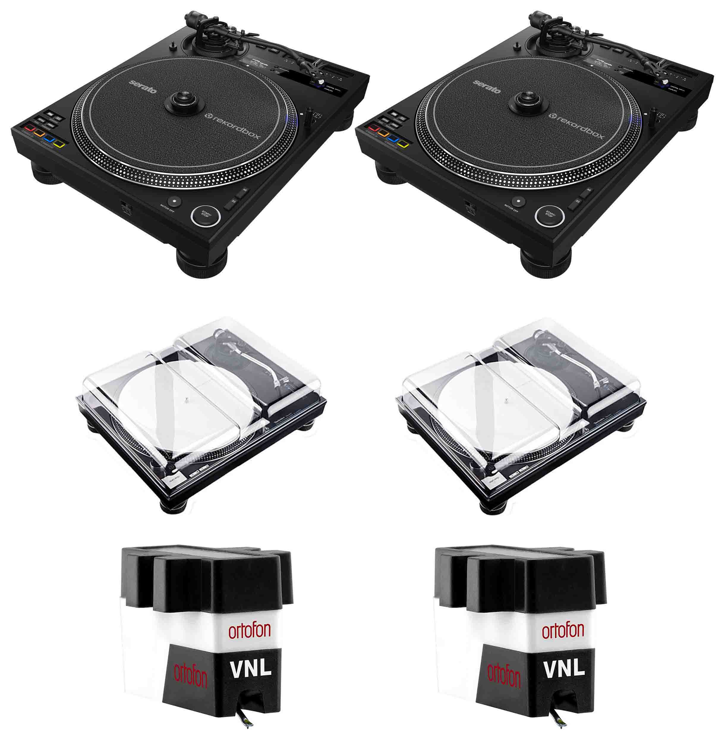 Pioneer DJ PLX-CRSS12 Hybrid Turntable Package with Decksaver Cover and VNL Cartridge by Pioneer DJ