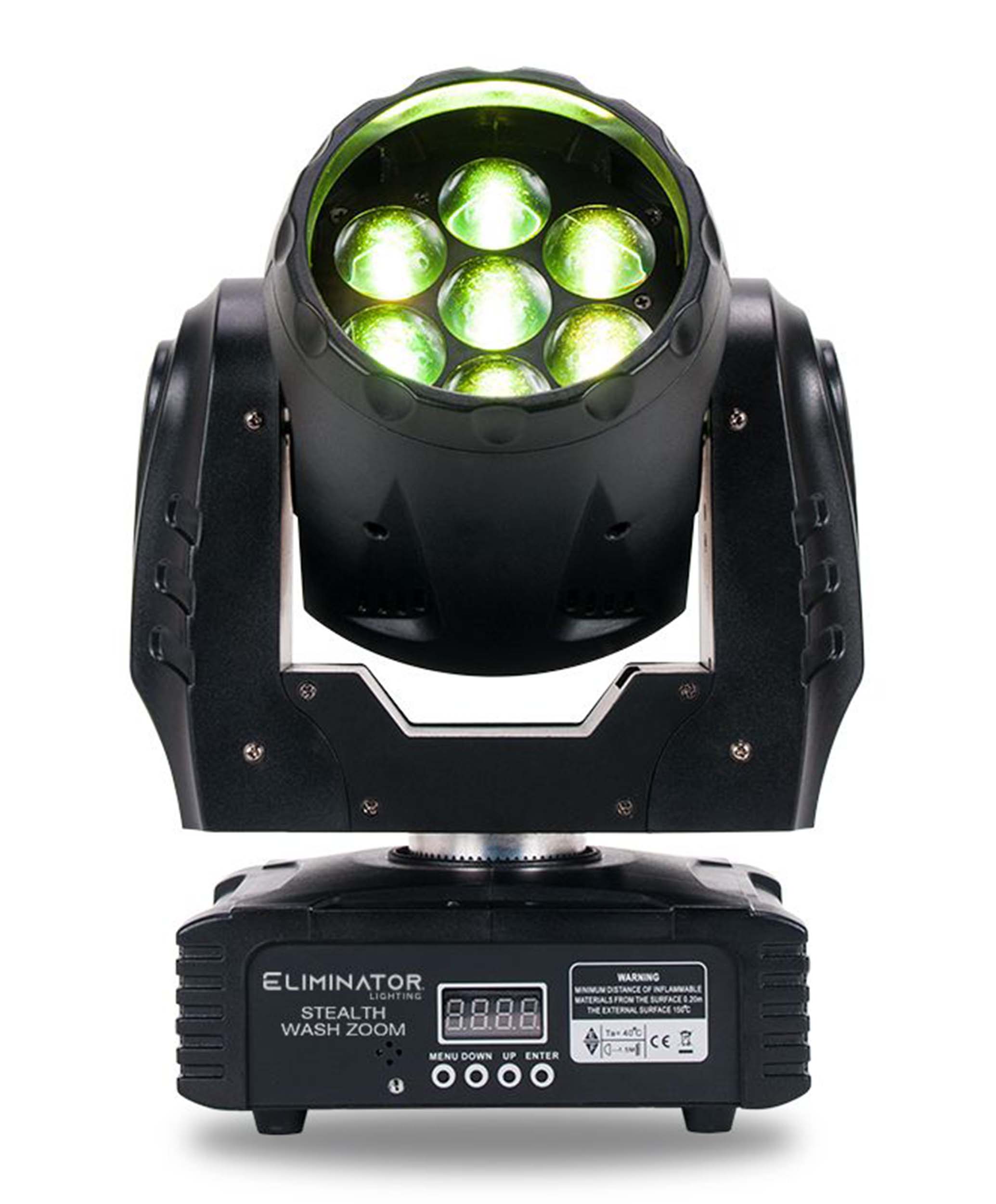 Eliminator Lighting Stealth Wash Zoom, Compact Wash Moving Head with Motorized Zoom and RGBW LEDs - 12 Watt by Eliminator Lighting