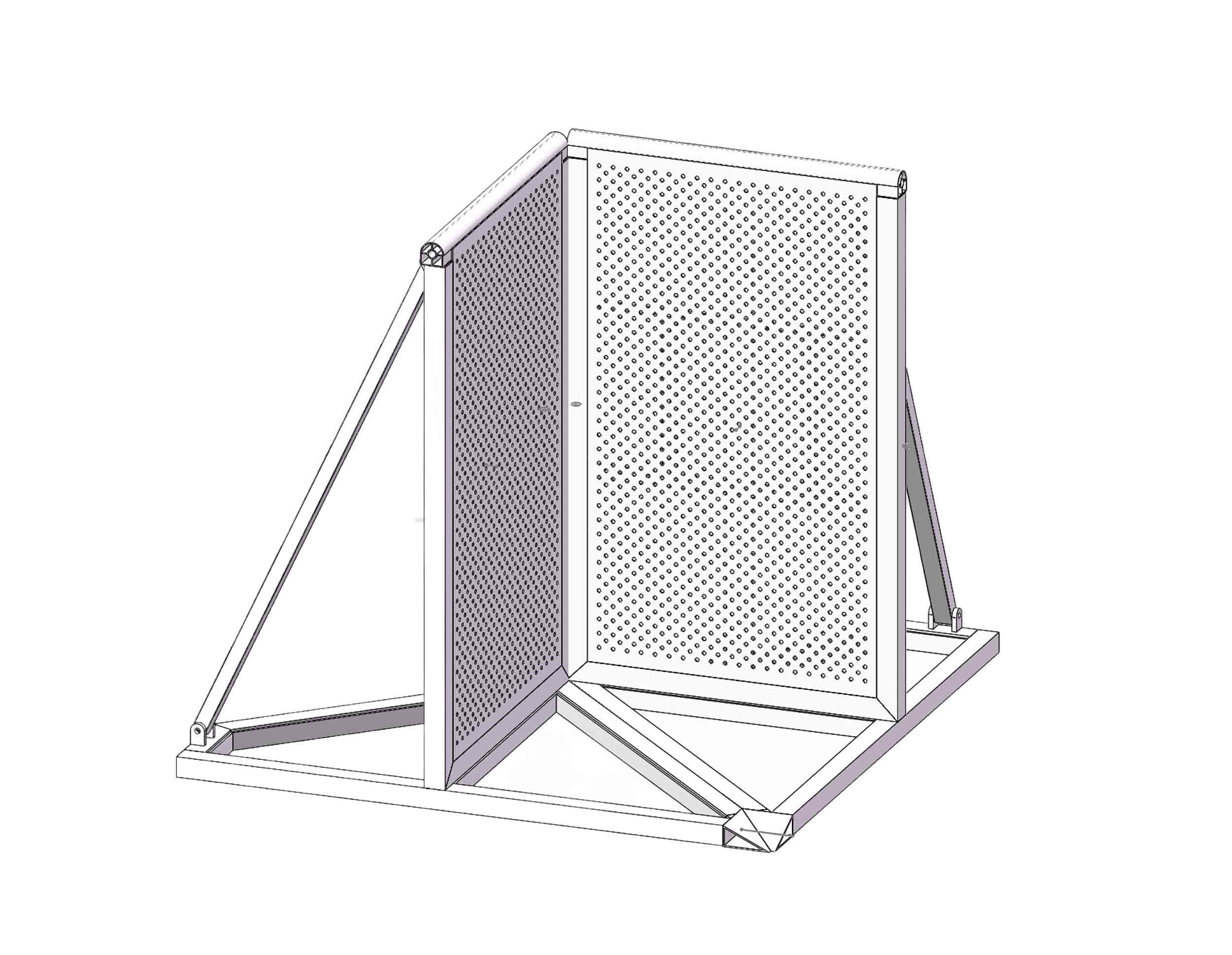 ProX XT-CSB4FT-CORNER, Heavy-Duty Aluminum Ventilated Crowd Barrier Corner and Base - 4 Ft by ProX Cases