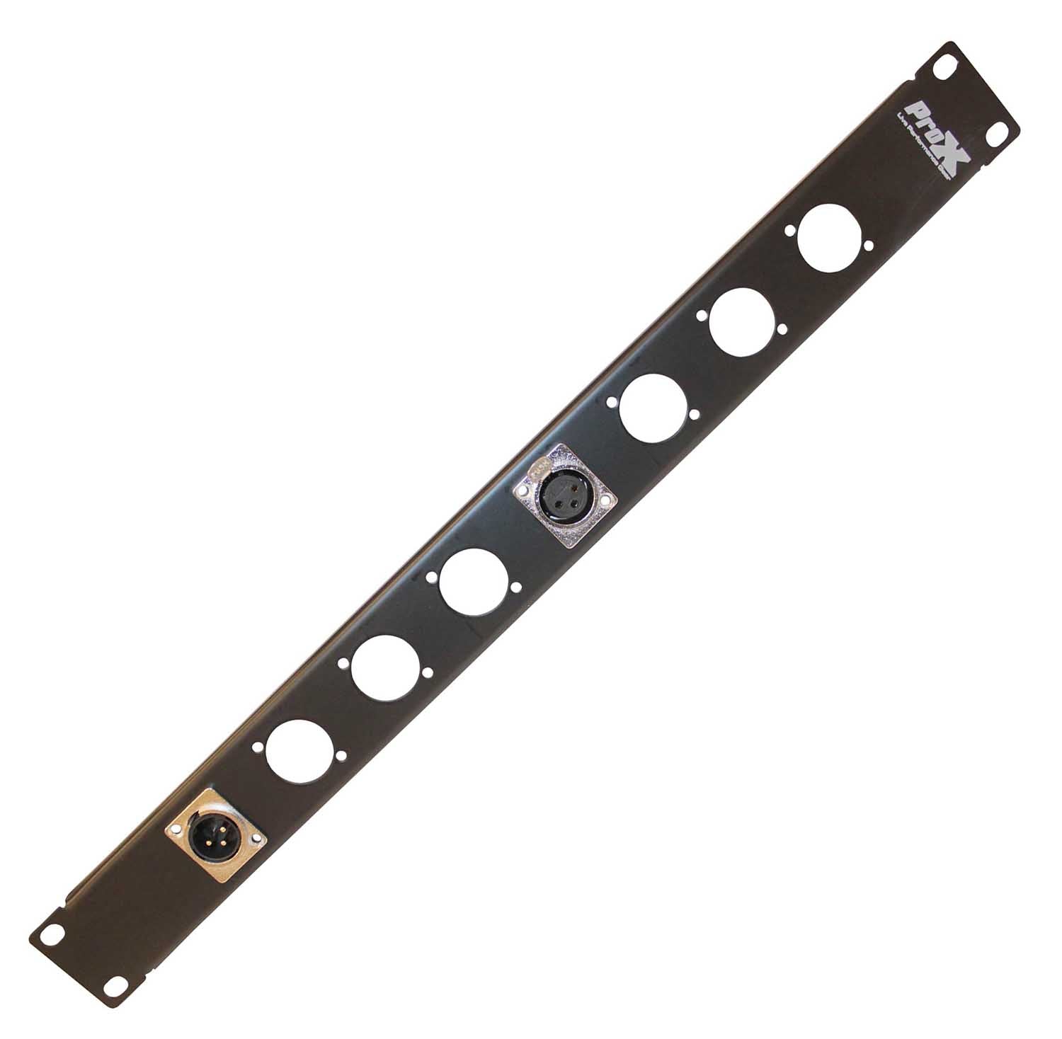 ProX T-1U8XLR 1U Rack Panel Punched for 8 XLR, speakON or powerCON Connectors by ProX Cases