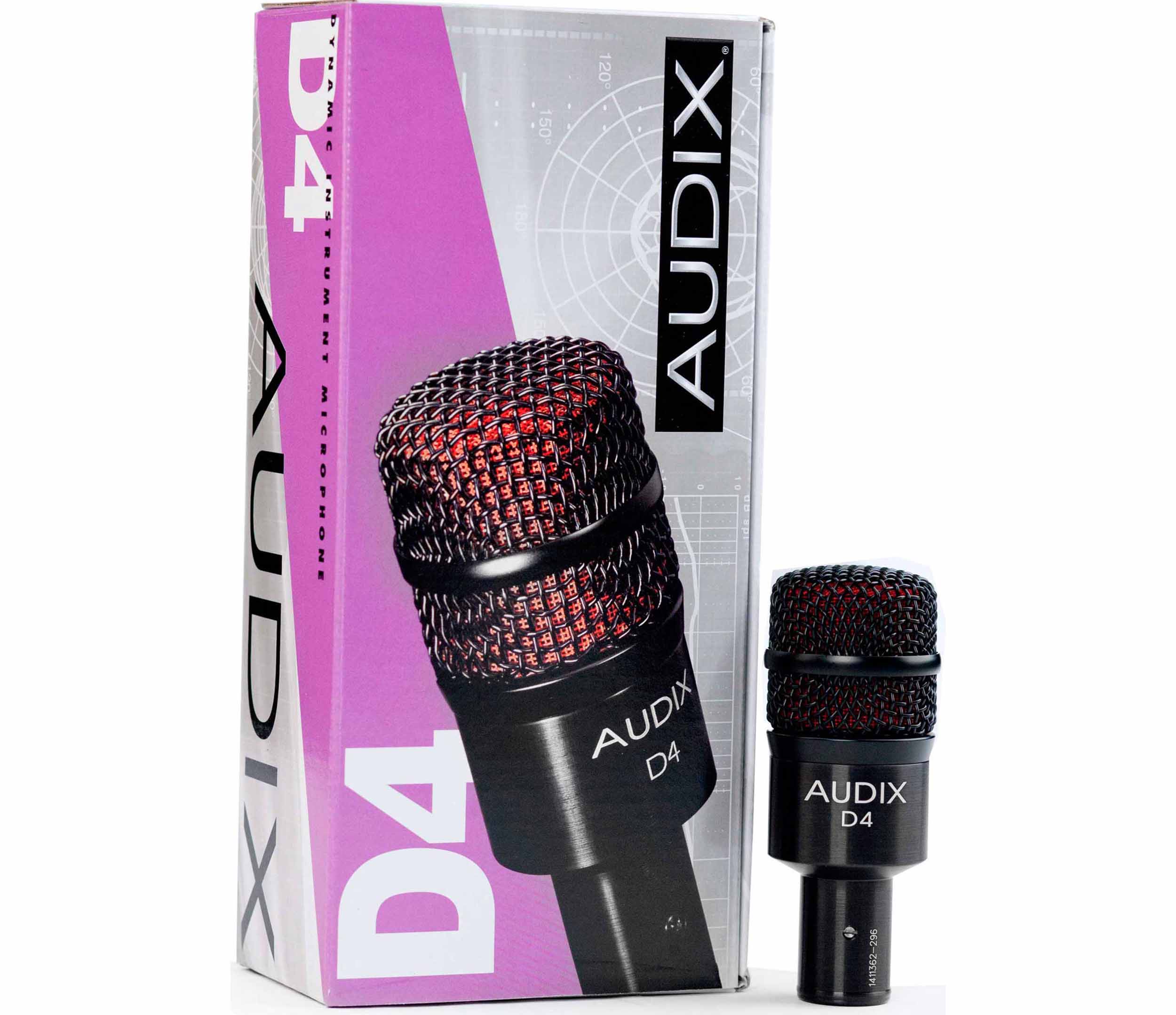 Audix D4 Hypercardioid Dynamic Instrument Microphone by Audix