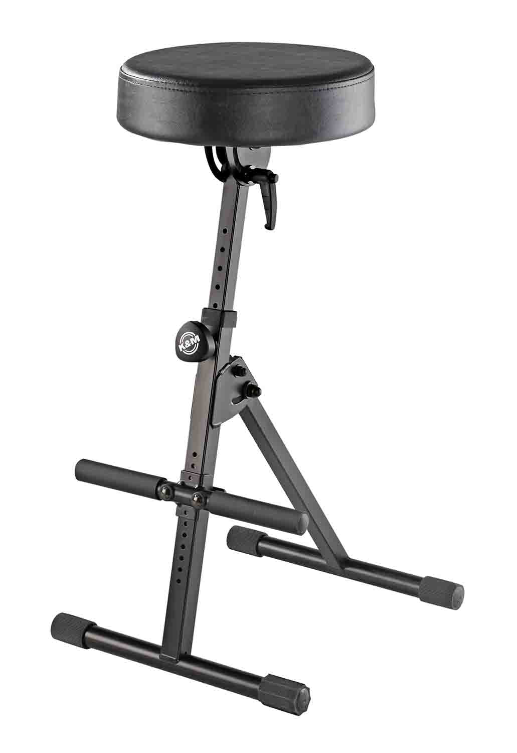 K&M Performer and Musicians Stool with Pneumatic Lift - Black by K&M