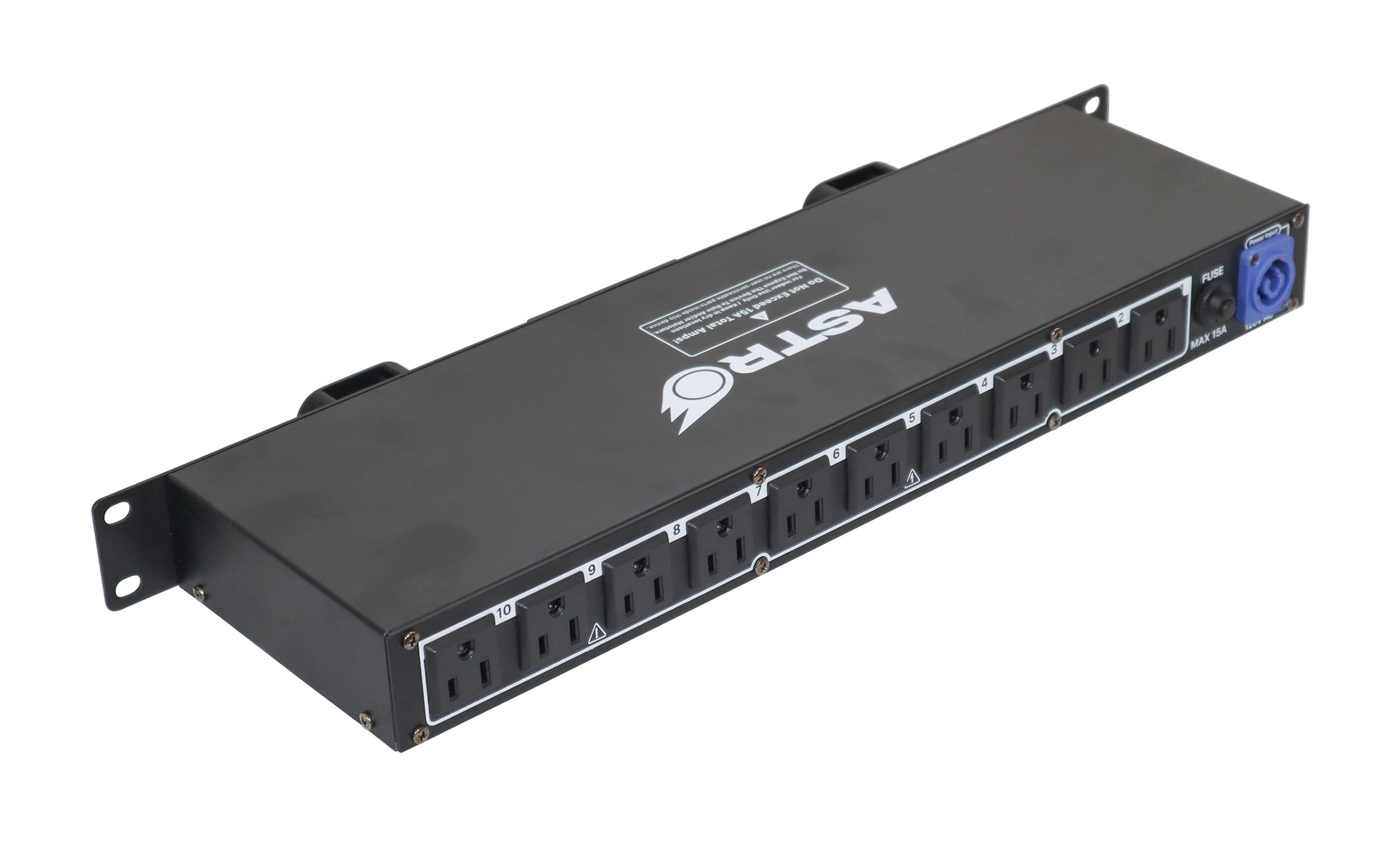 ProX X-PC10ASTRO, 10-Channel Power Rear Panel Center - 1U Rack Mountable by ProX Cases