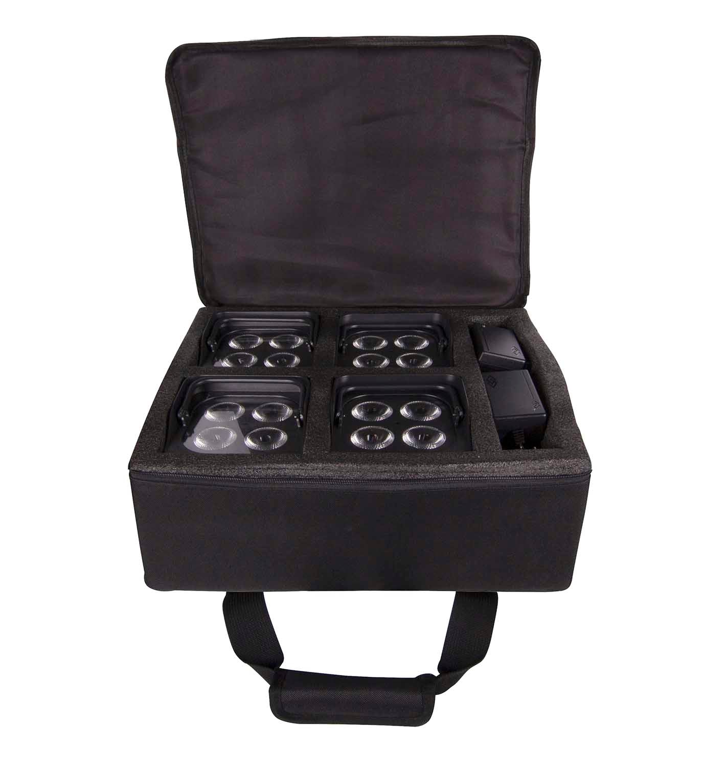 Colorkey CKW-6024 MobilePar Mini Hex 4 Uplight Bundle with Carrying Case - 4-Pack by ColorKey