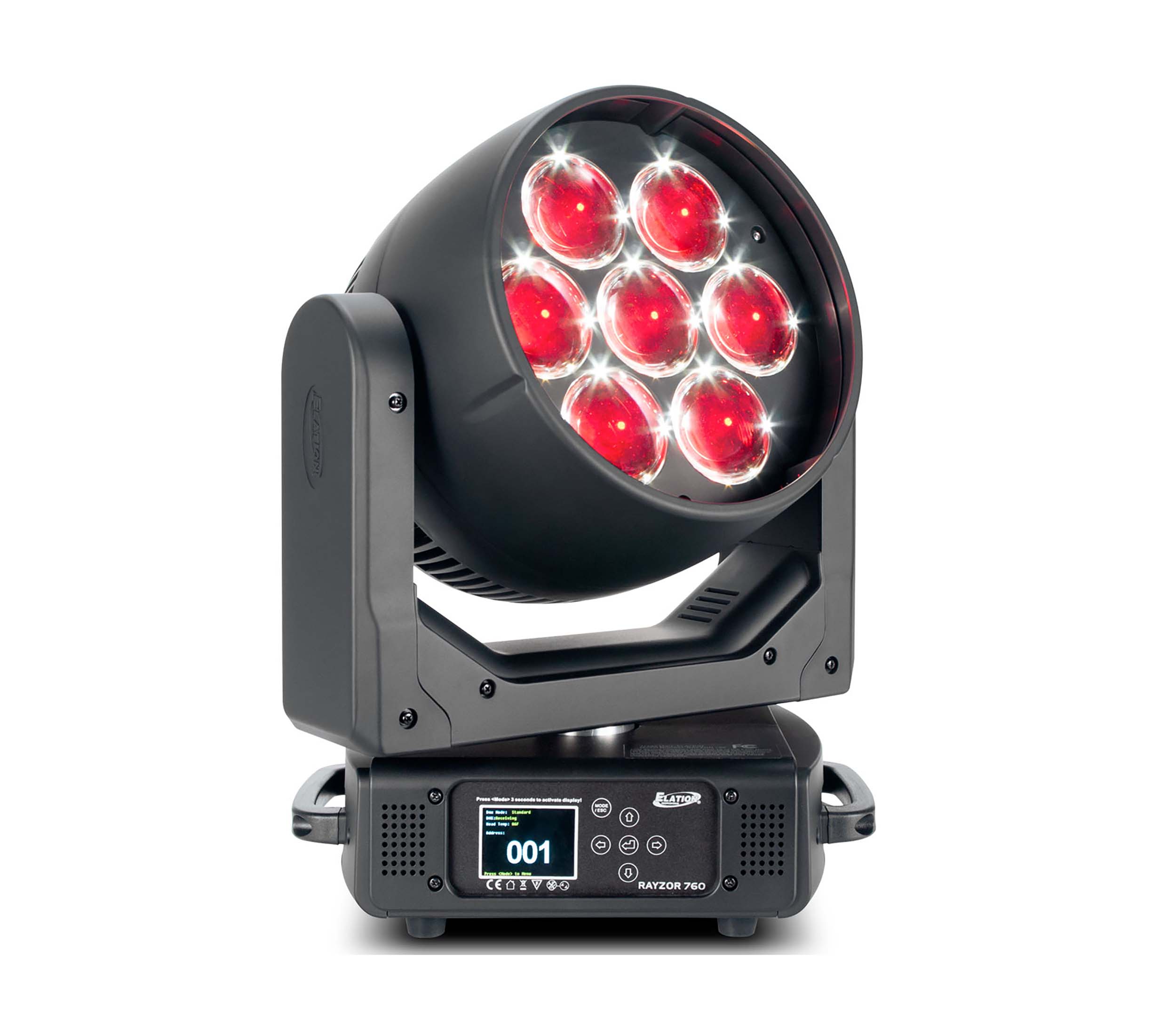 Elation RAYZOR 760, 7x 60-Watt RGBW LED Wash Fixture with SparkLED Effect by Elation