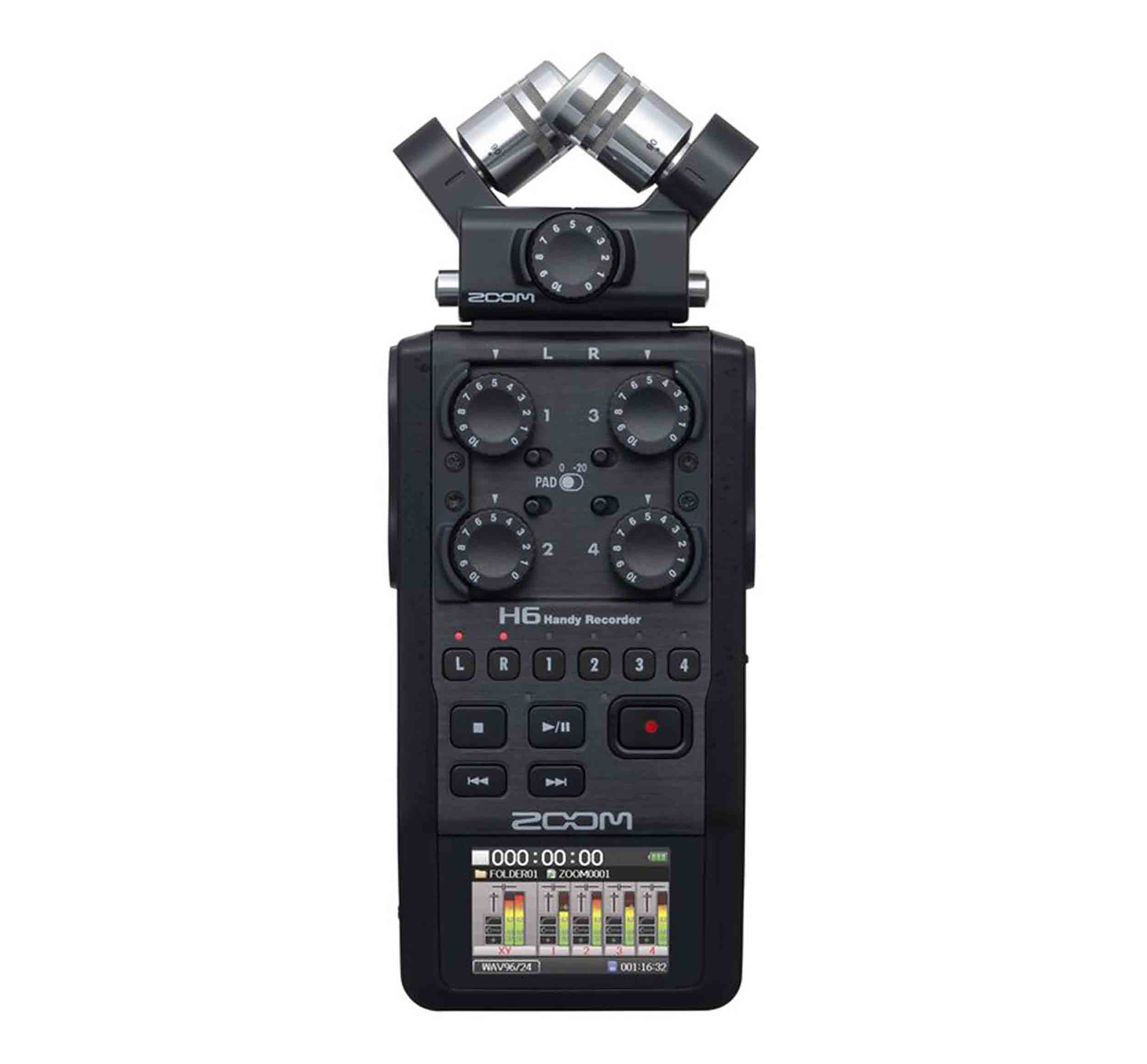 Open Box: ZOOM H6 All Black 6-Track Portable Handy Recorder by Zoom