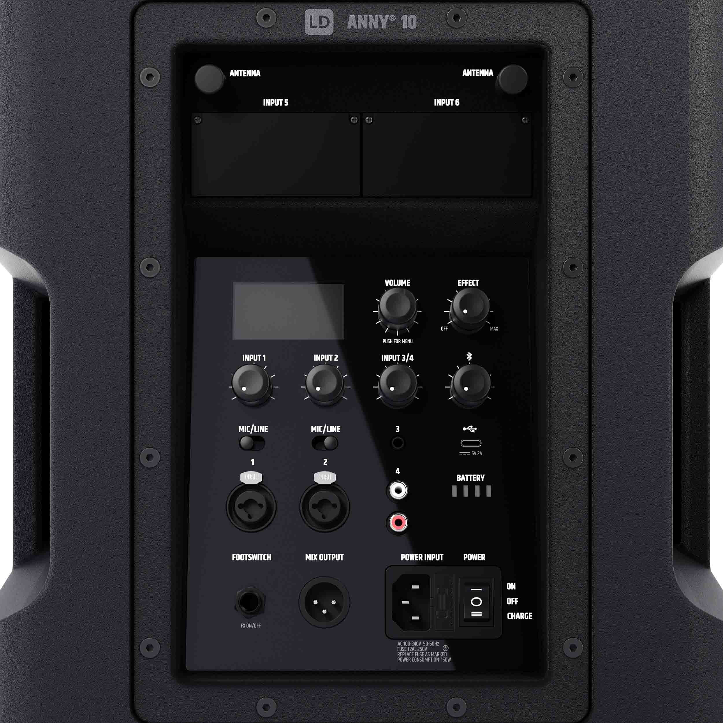 LD Systems ANNY10 10" Portable Battery-Powered Bluetooth PA System with Mixer by LD Systems