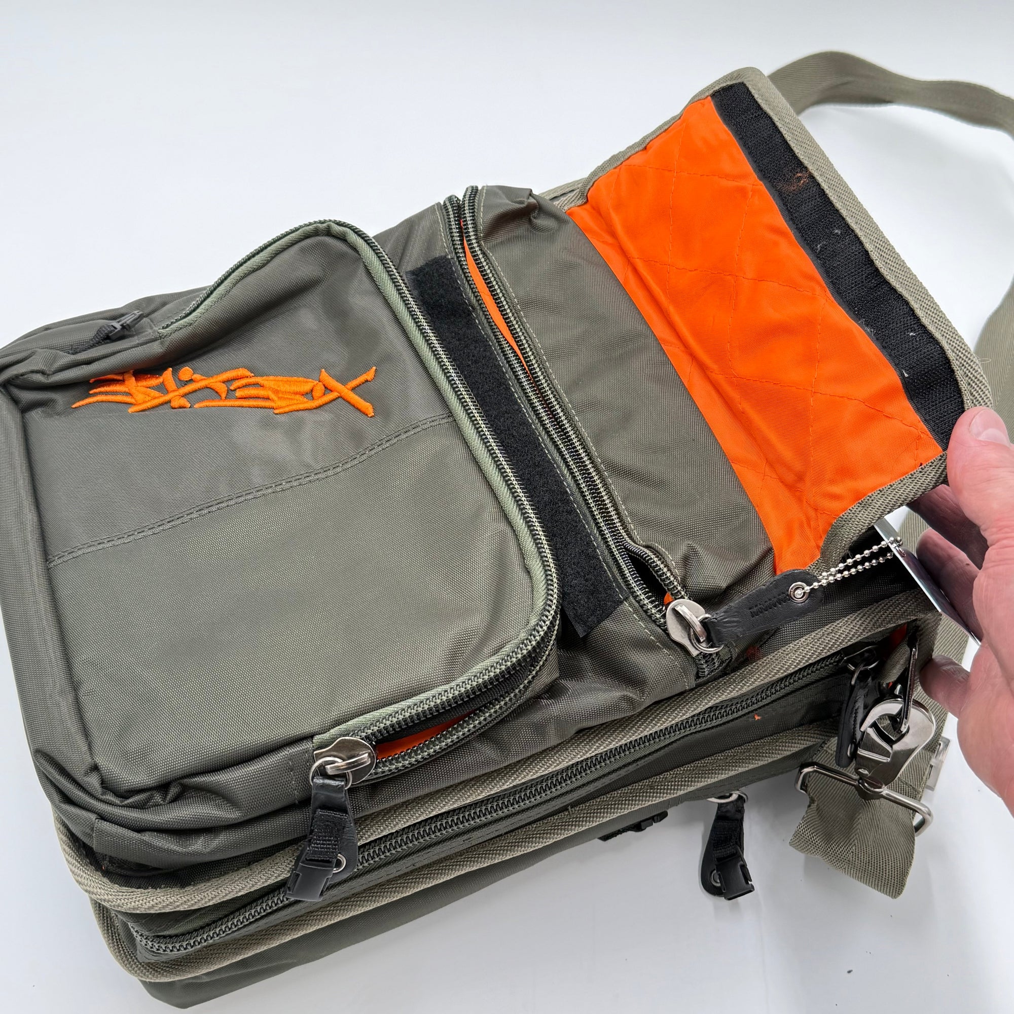 Bloxbox Olive DJ Satchel Bag - fits gobos, small midi controllers, cables, accessories by Hollywood DJ