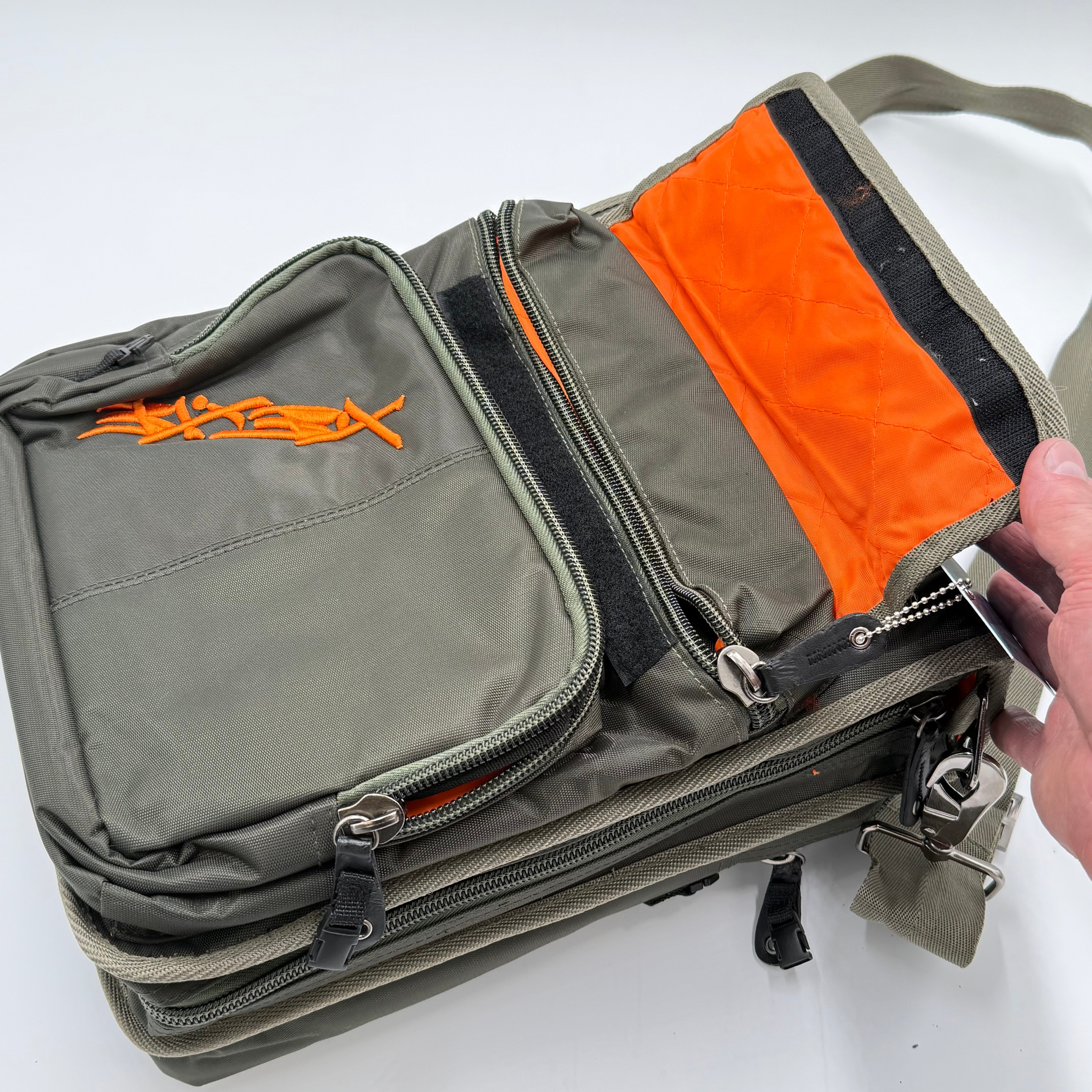 Bloxbox Olive DJ Satchel Bag - fits gobos, small midi controllers, cables, accessories by Hollywood DJ
