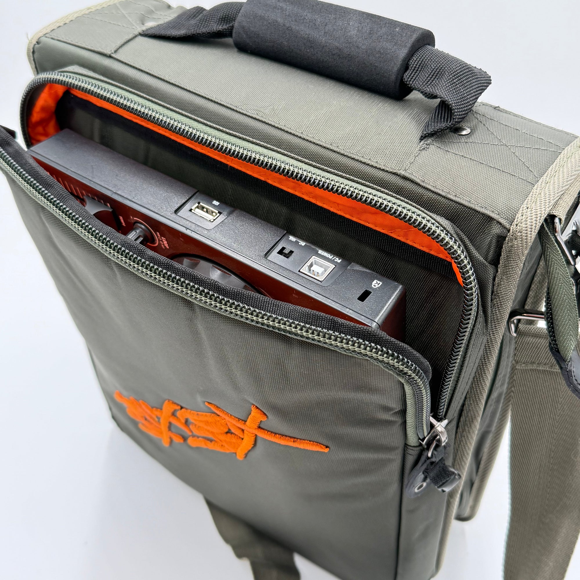 Bloxbox Olive DJ Satchel Bag - fits gobos, small midi controllers, cables, accessories by Hollywood DJ