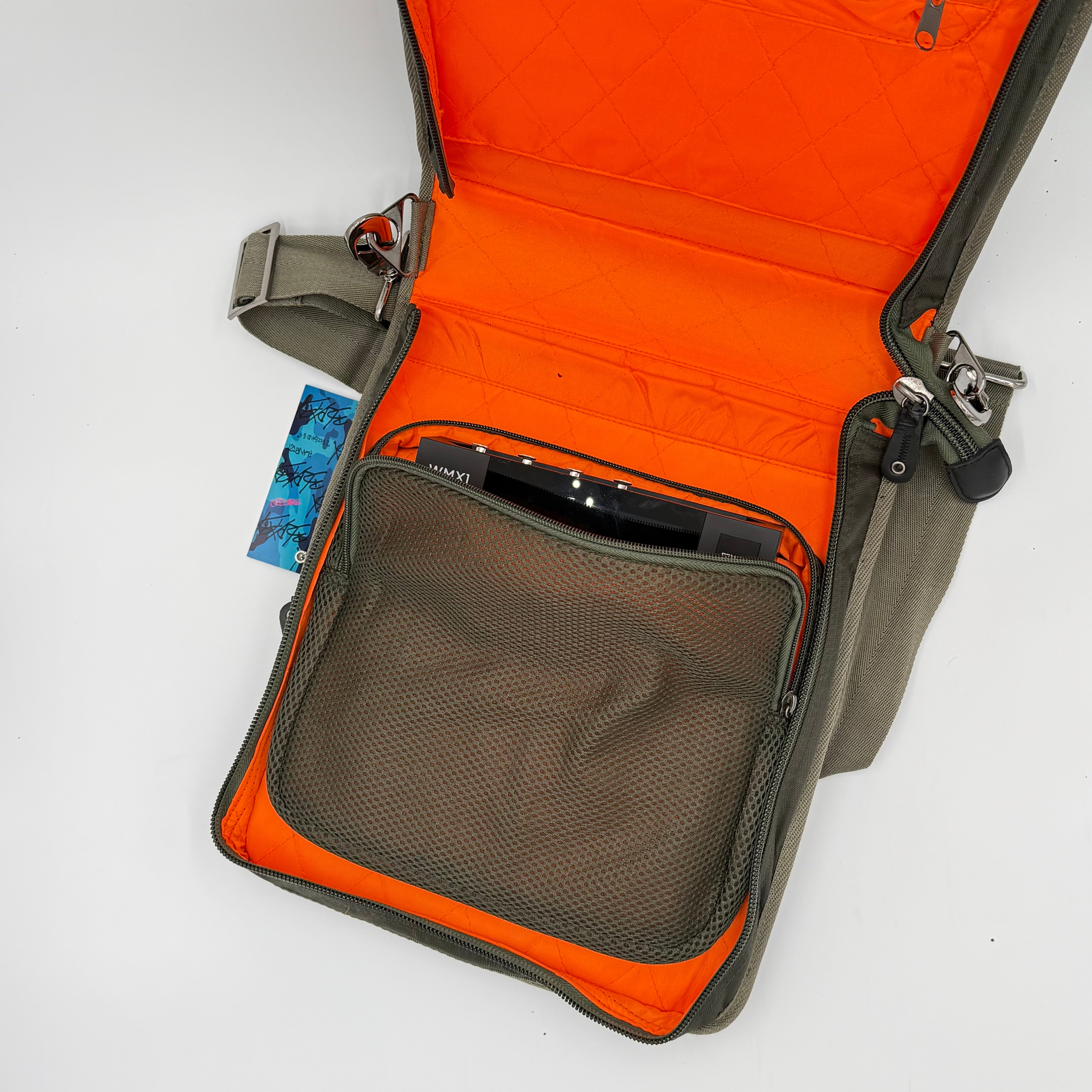 Bloxbox Olive DJ Satchel Bag - fits gobos, small midi controllers, cables, accessories by Hollywood DJ
