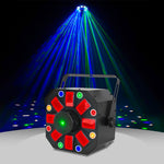 Eliminator Lighting Furious Three RG, 3-FX-IN-1 Moonflower, Wash, and Laser Light Effect Fixture by Eliminator Lighting