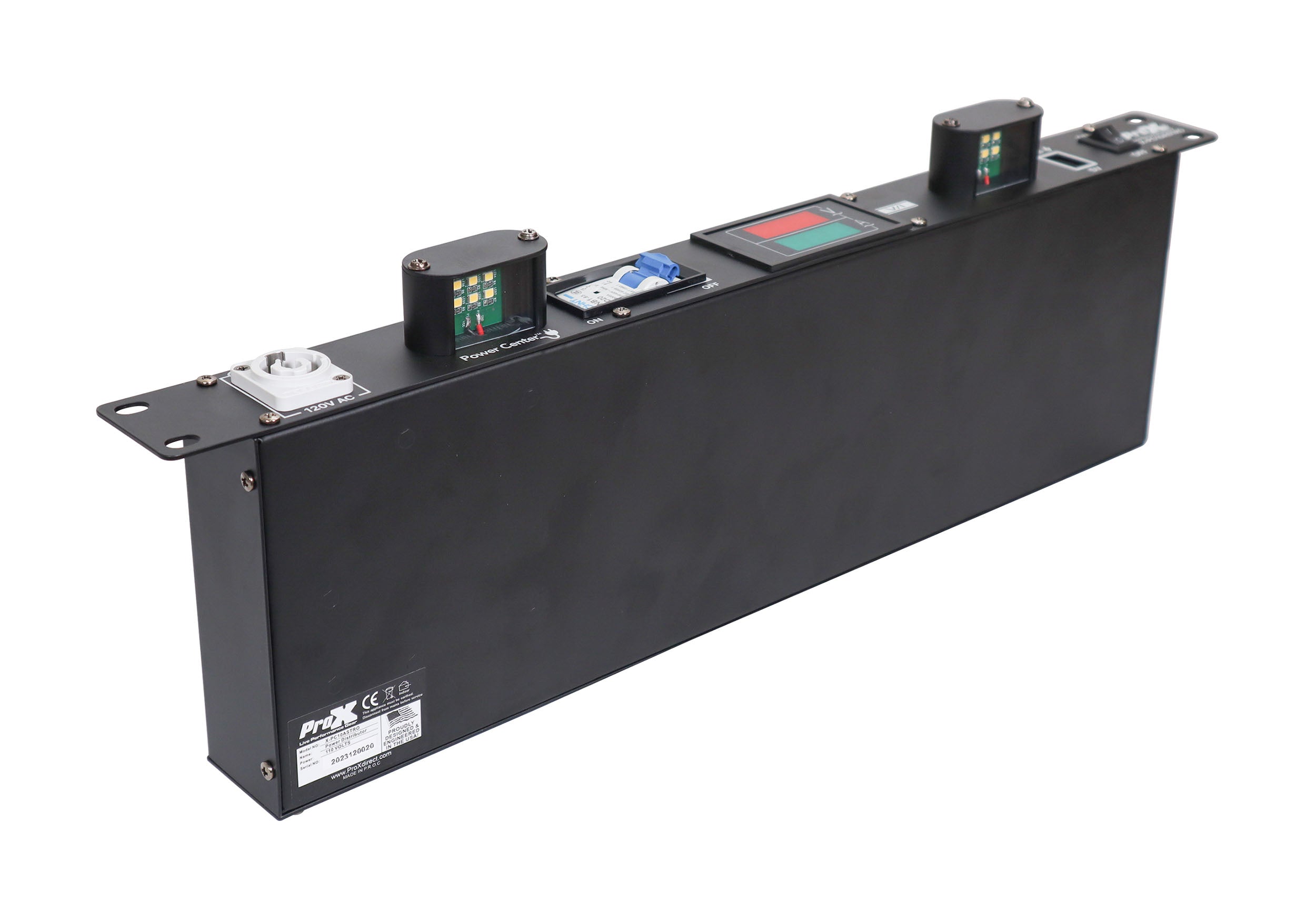 ProX X-PC10ASTRO, 10-Channel Power Rear Panel Center - 1U Rack Mountable by ProX Cases