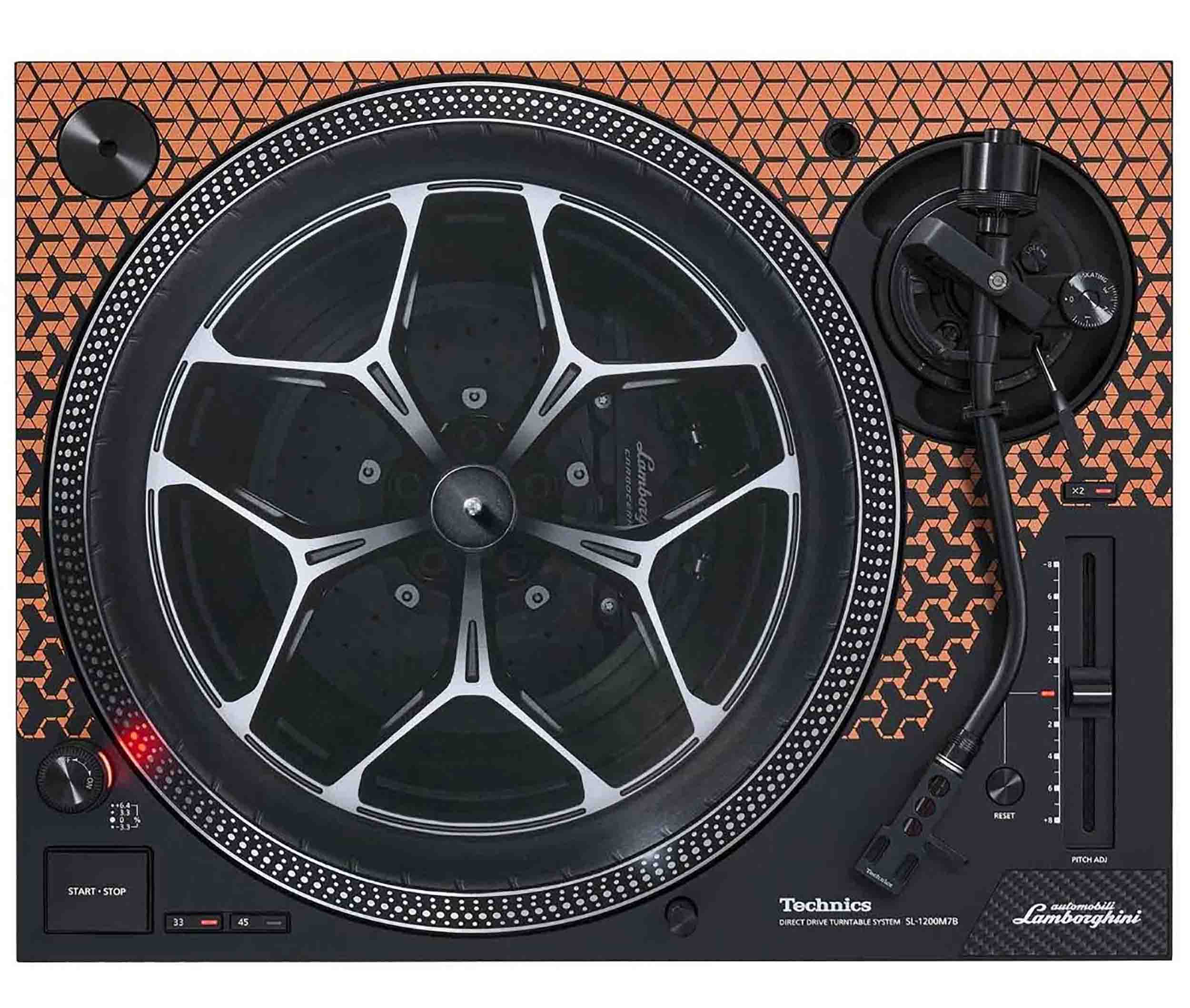 Open Box: Technics SL-1200M7BPD Special Edition Lamborghini Direct Drive Turntable System - Orange by Technics