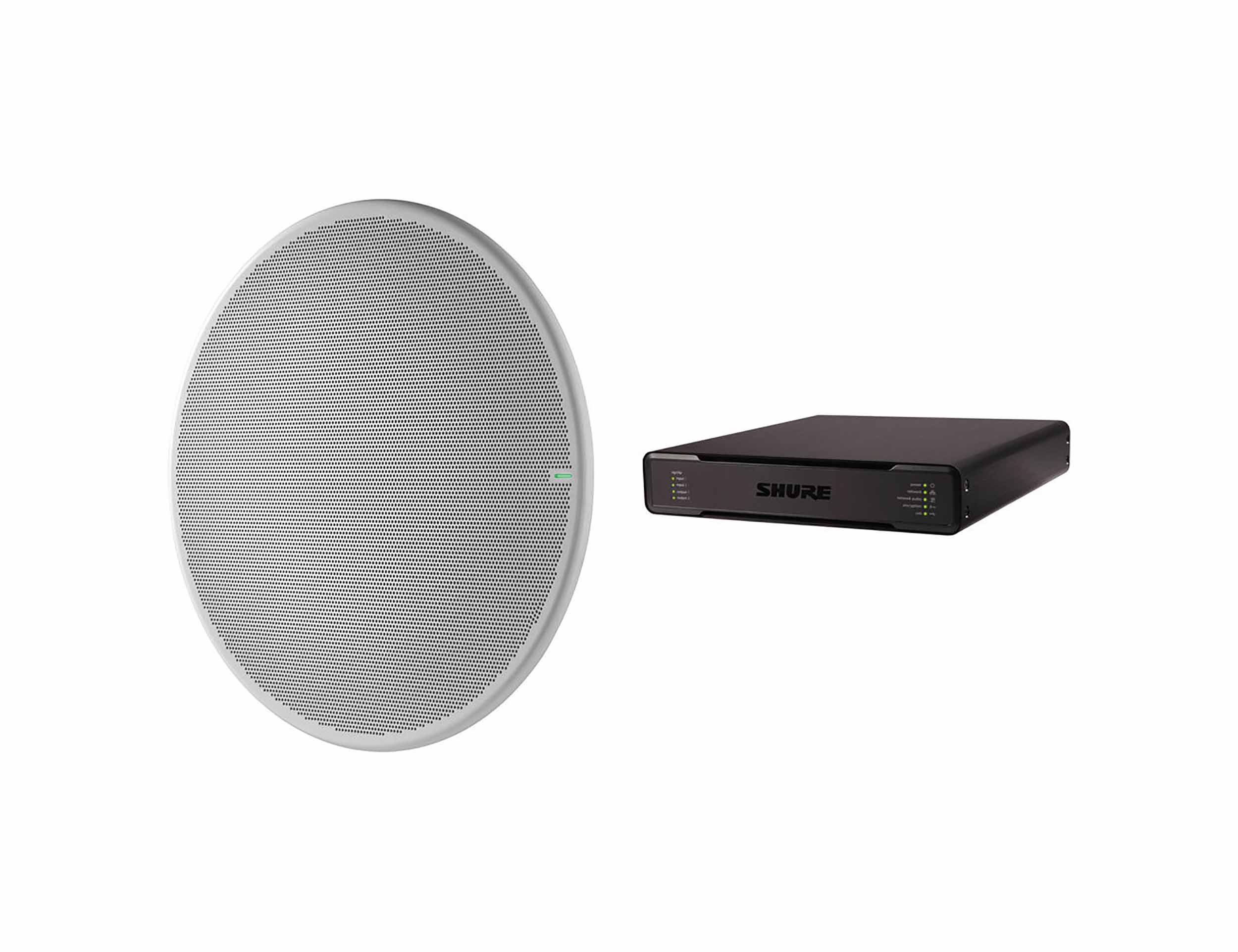 Shure MXA920 Conferencing Room Bundle Contains Ceiling Mic Array and P300-IMX Processor for Enhanced Audio Conferencing by Shure