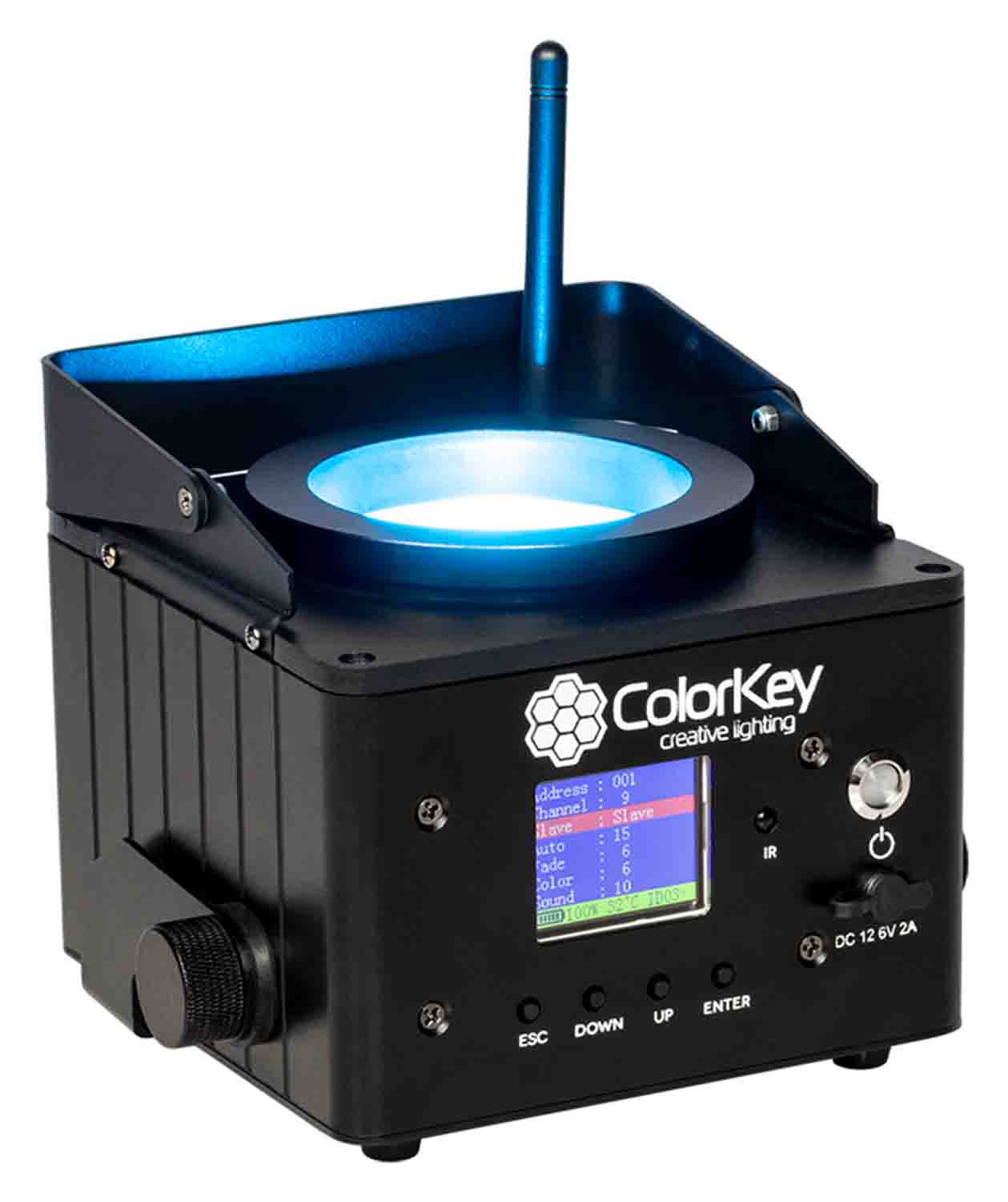 Colorkey CKU-7050, 2 Pack of AirPar COB QUAD Wireless Battery Powered Chip-on-Board Wash Light by ColorKey