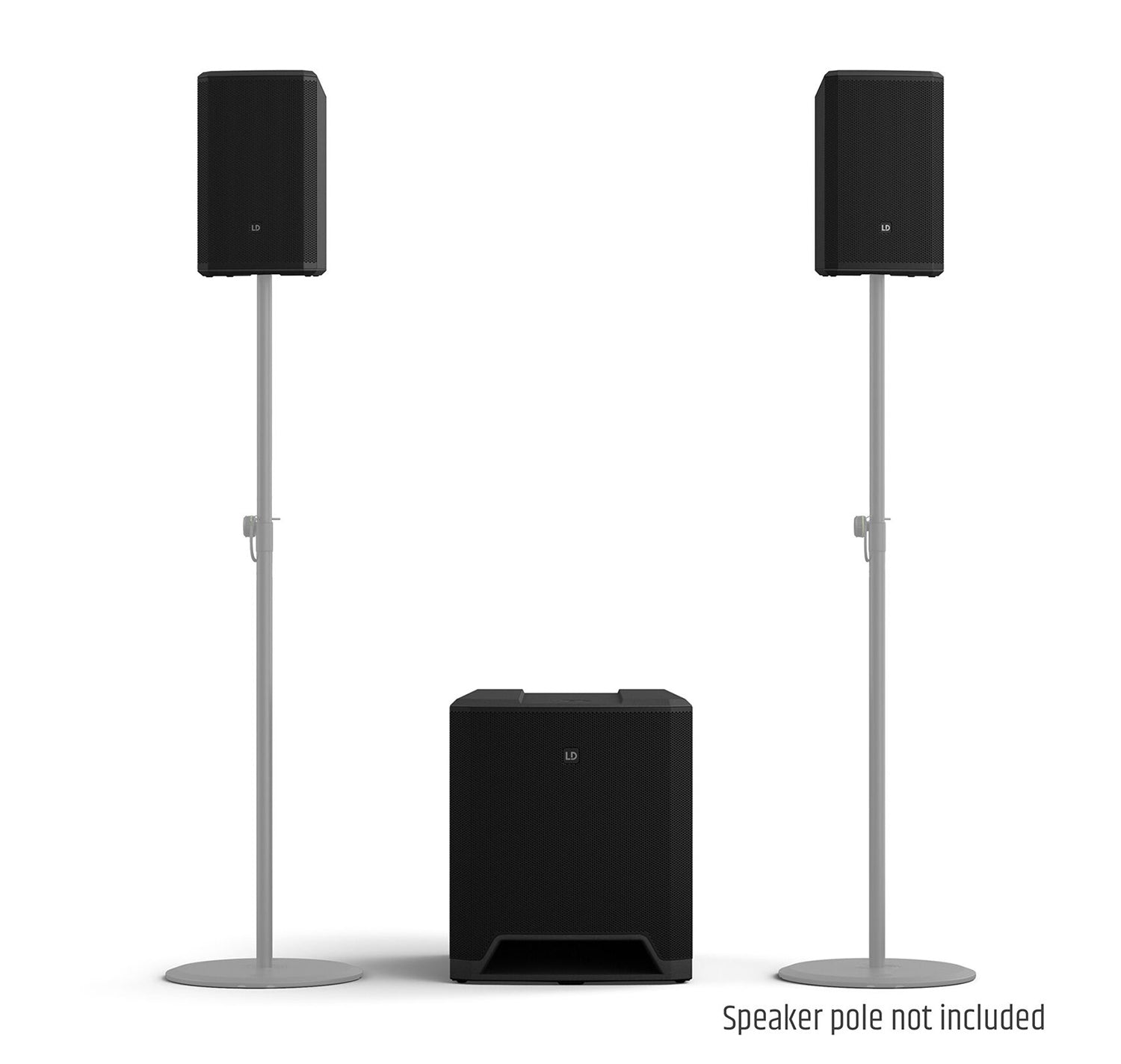 LD Systems DAVE 18 G4X Compact 2.1 Powered PA System with Bluetooth and Mixer - 2000W RMS by LD Systems