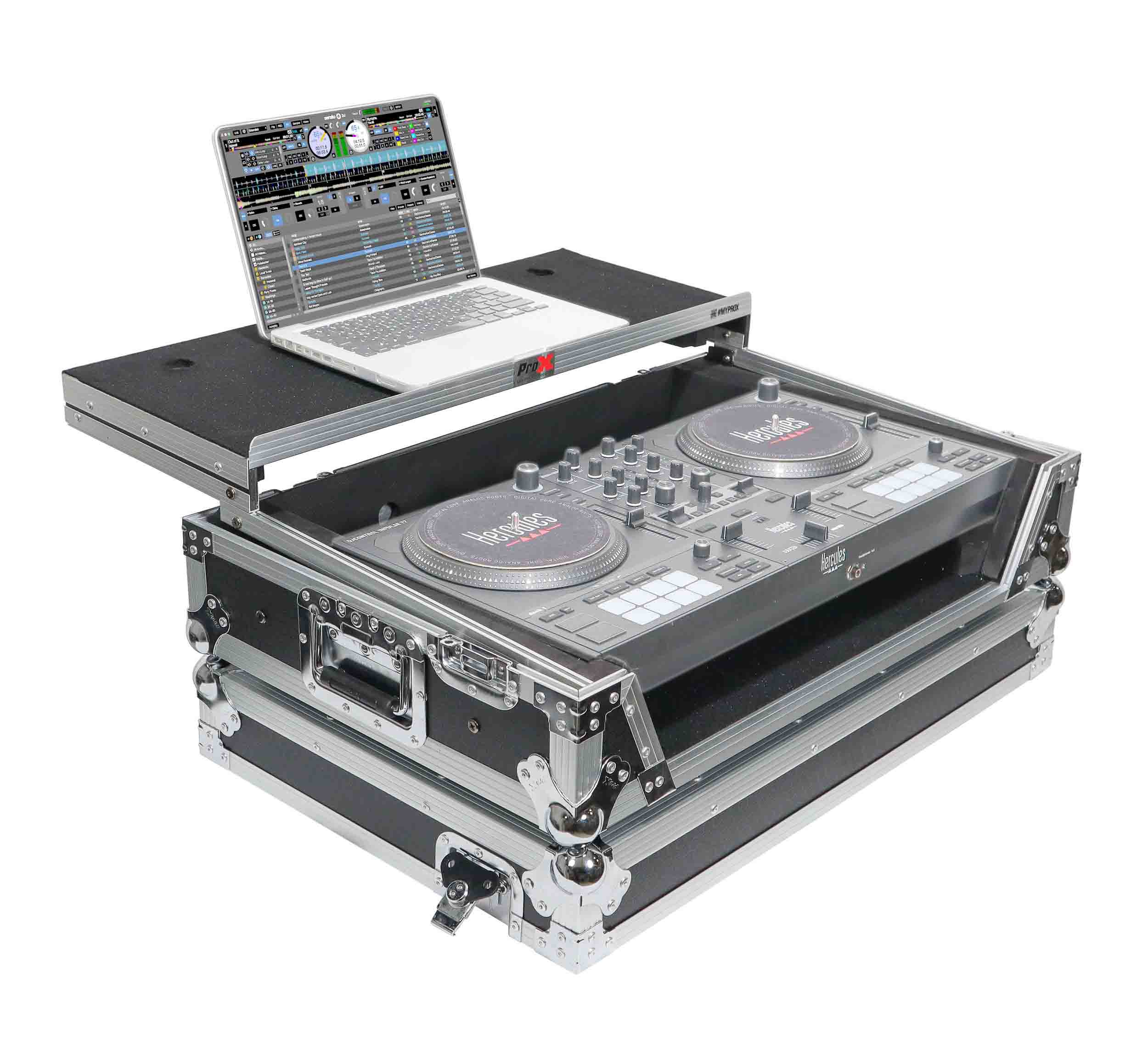 ProX XS-HIT7WLT, ATA Flight Road Case for Hercules T7 Inpulse Controller 1U Rack Space and Wheels. by ProX Cases