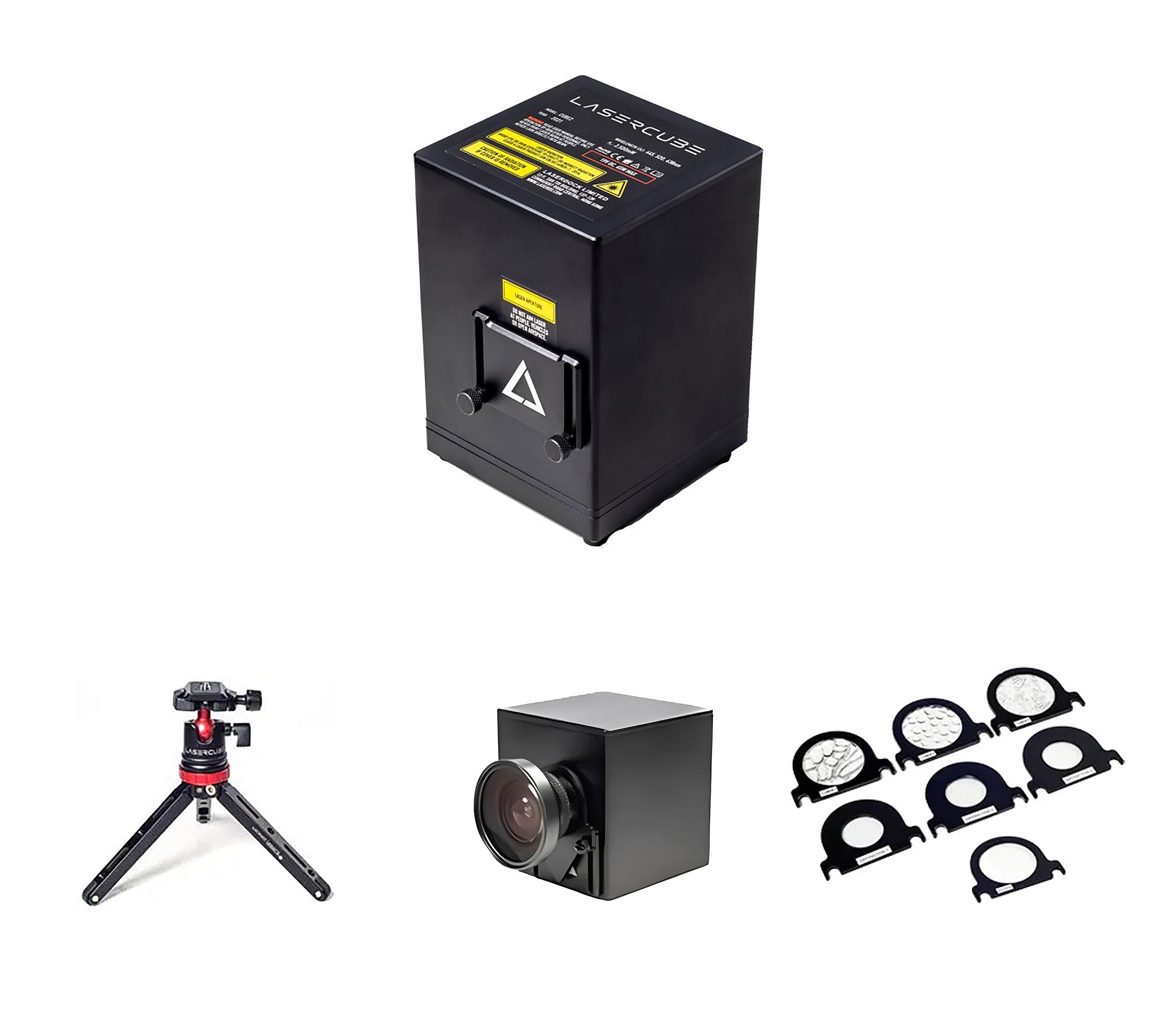 X-Laser LaserCube Ultra 2.5W by Wicked Lasers DJ Package with Tripod, Expander Lens and Optics Kit by X-Laser
