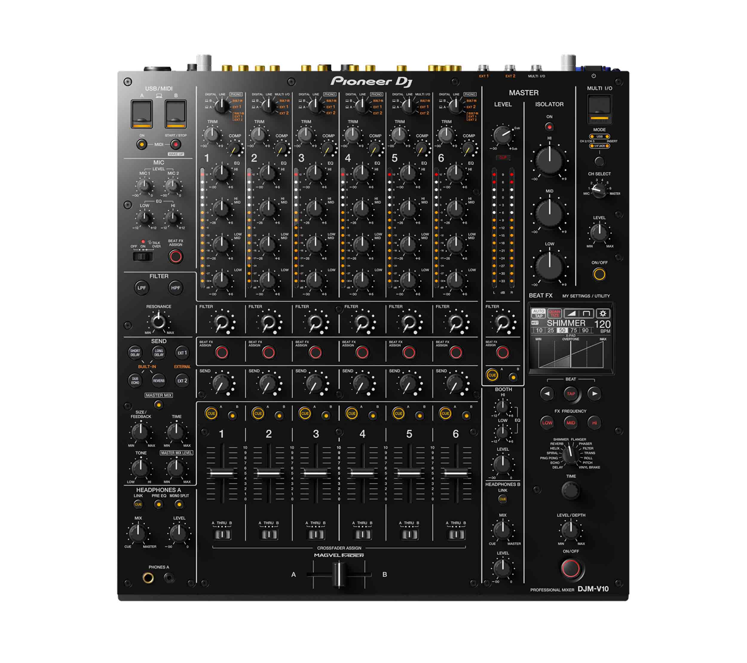 Pioneer DJ DJM-V10 Creative Style 6-Channel Professional DJ Mixer by Pioneer DJ