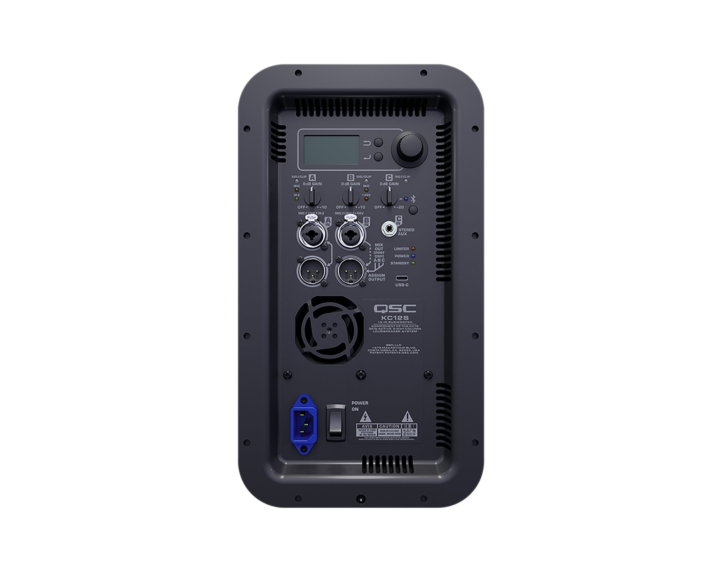 QSC KC12 Active 3-Way Column Professional Speaker with Bluetooth - 3000 Watt by QSC