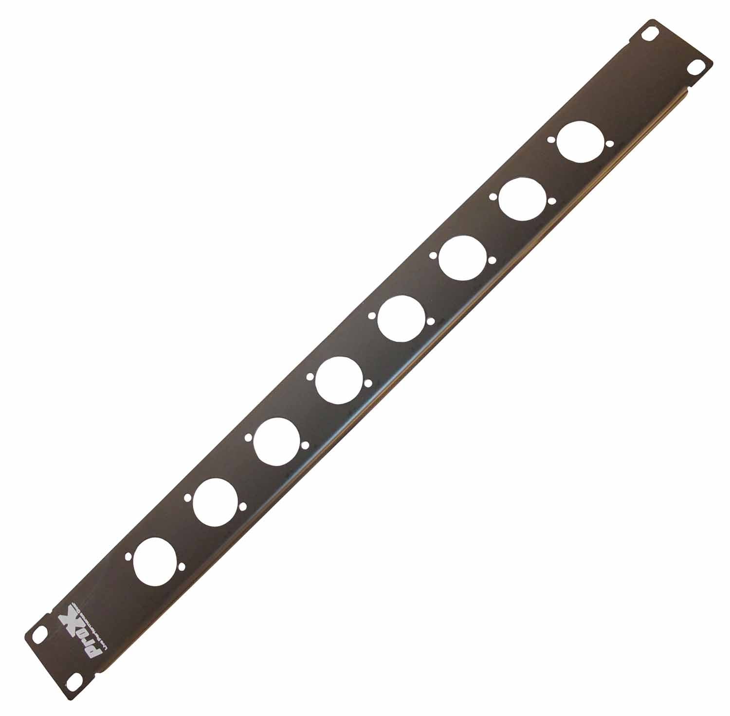 ProX T-1U8XLR 1U Rack Panel Punched for 8 XLR, speakON or powerCON Connectors by ProX Cases