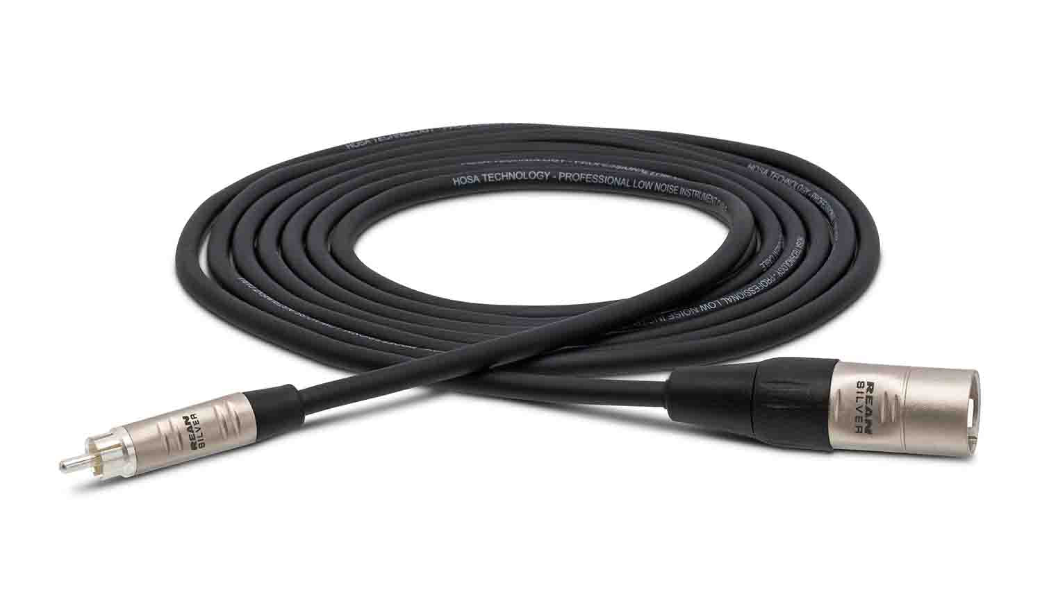 Hosa HRX-0, Unbalanced RCA Male to 3-Pin XLR Male Audio Cable - Hollywood DJ