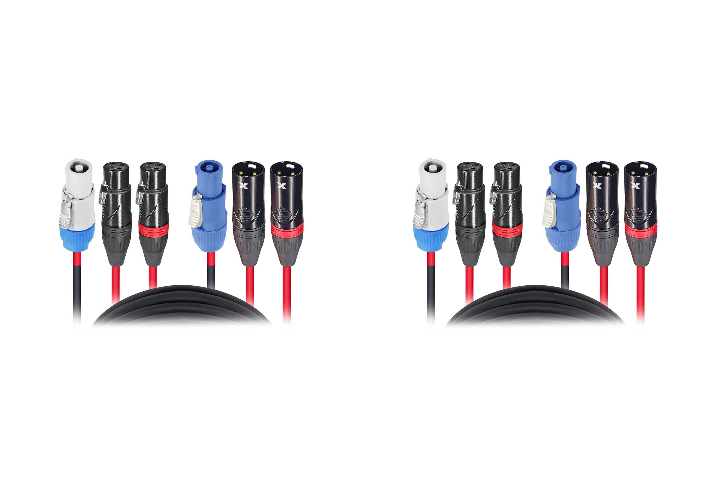 ProX XC-PWC14-DXLR100, 100 Ft Jumper Power Connection with Dual XLR-F And XLR-M Cable DJ Package - Pair by ProX Cases